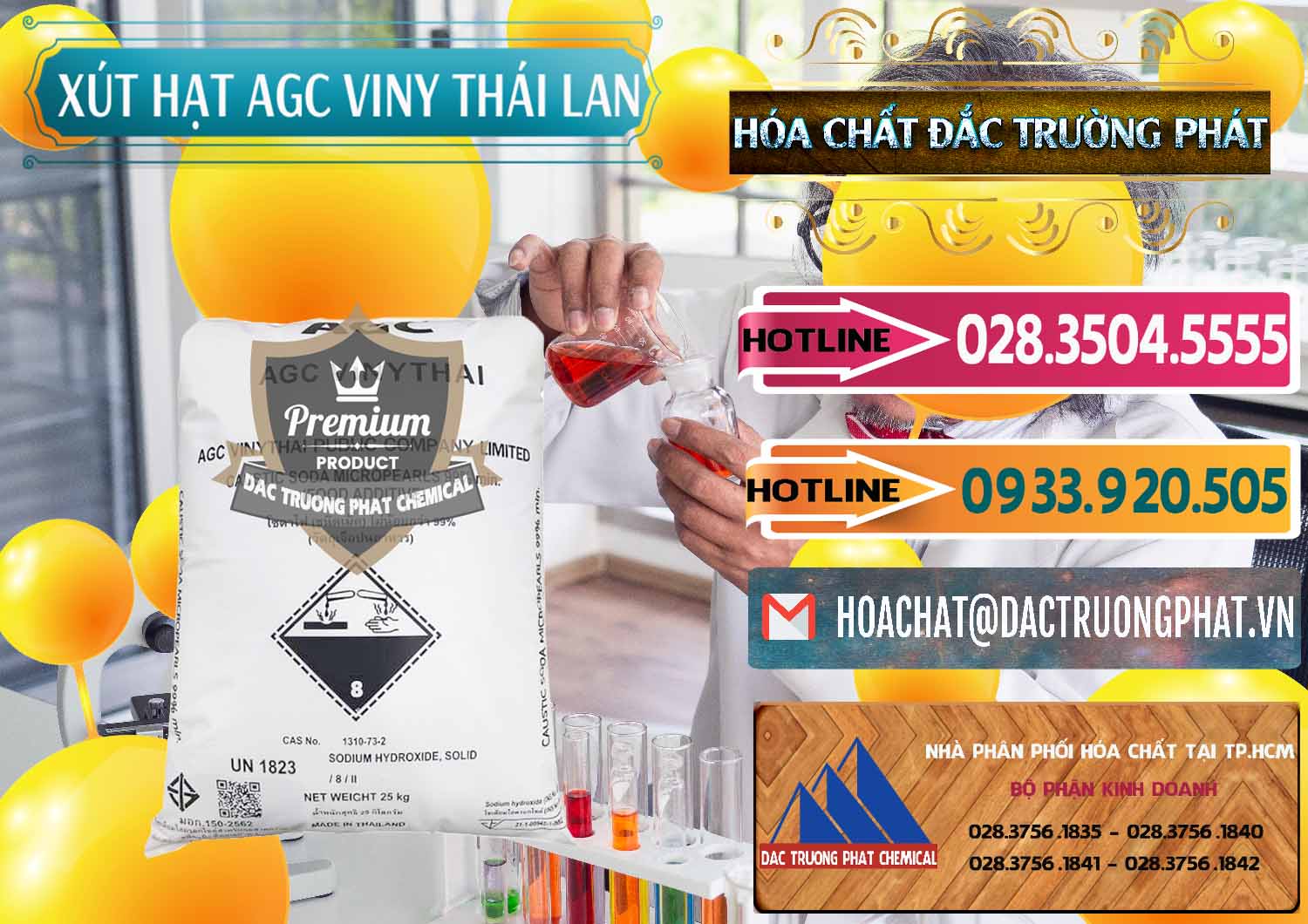 Công ty bán & cung cấp Xút Hạt - NaOH Bột 99% AGC Viny Thái Lan - 0399 - Đơn vị cung cấp - phân phối hóa chất tại TP.HCM - dactruongphat.vn