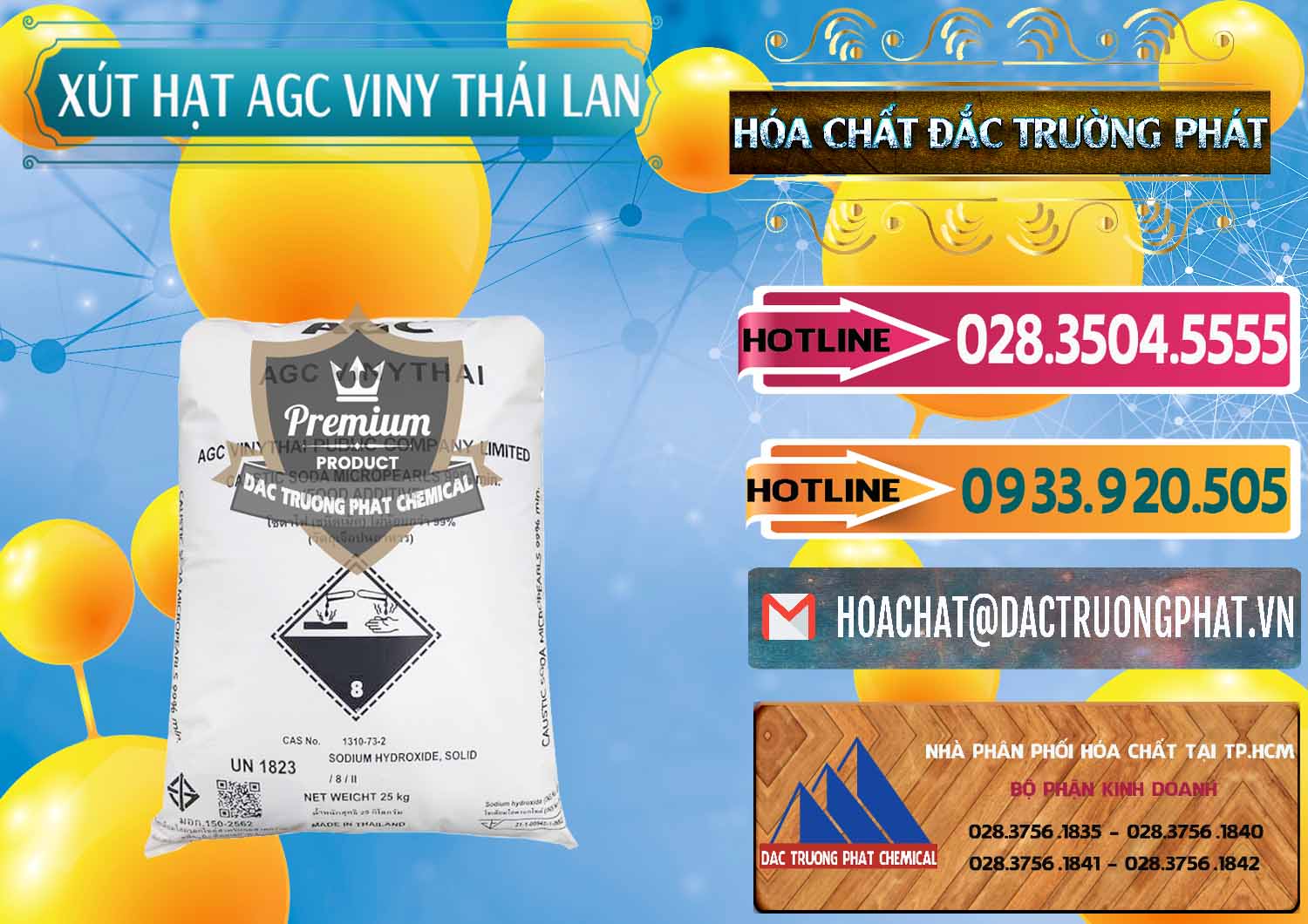 Công ty bán ( cung cấp ) Xút Hạt - NaOH Bột 99% AGC Viny Thái Lan - 0399 - Công ty nhập khẩu - phân phối hóa chất tại TP.HCM - dactruongphat.vn
