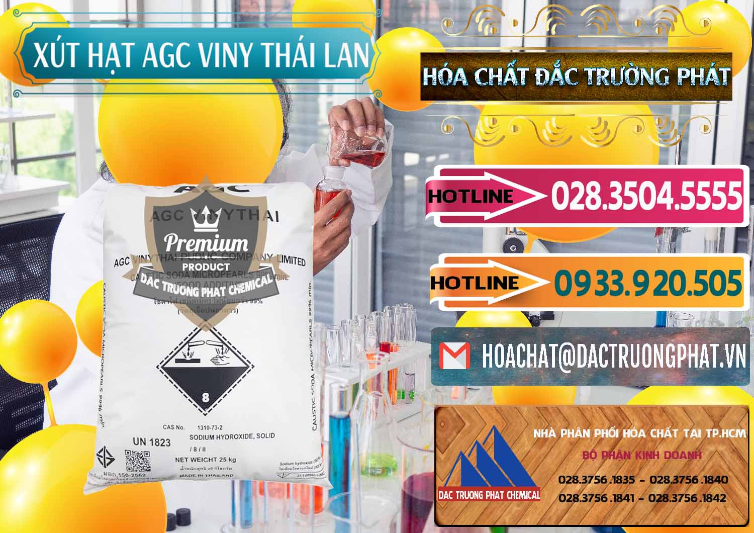 Công ty chuyên phân phối và bán Xút Hạt - NaOH Bột 99% AGC Viny Thái Lan - 0399 - Đơn vị chuyên kinh doanh - cung cấp hóa chất tại TP.HCM - dactruongphat.vn