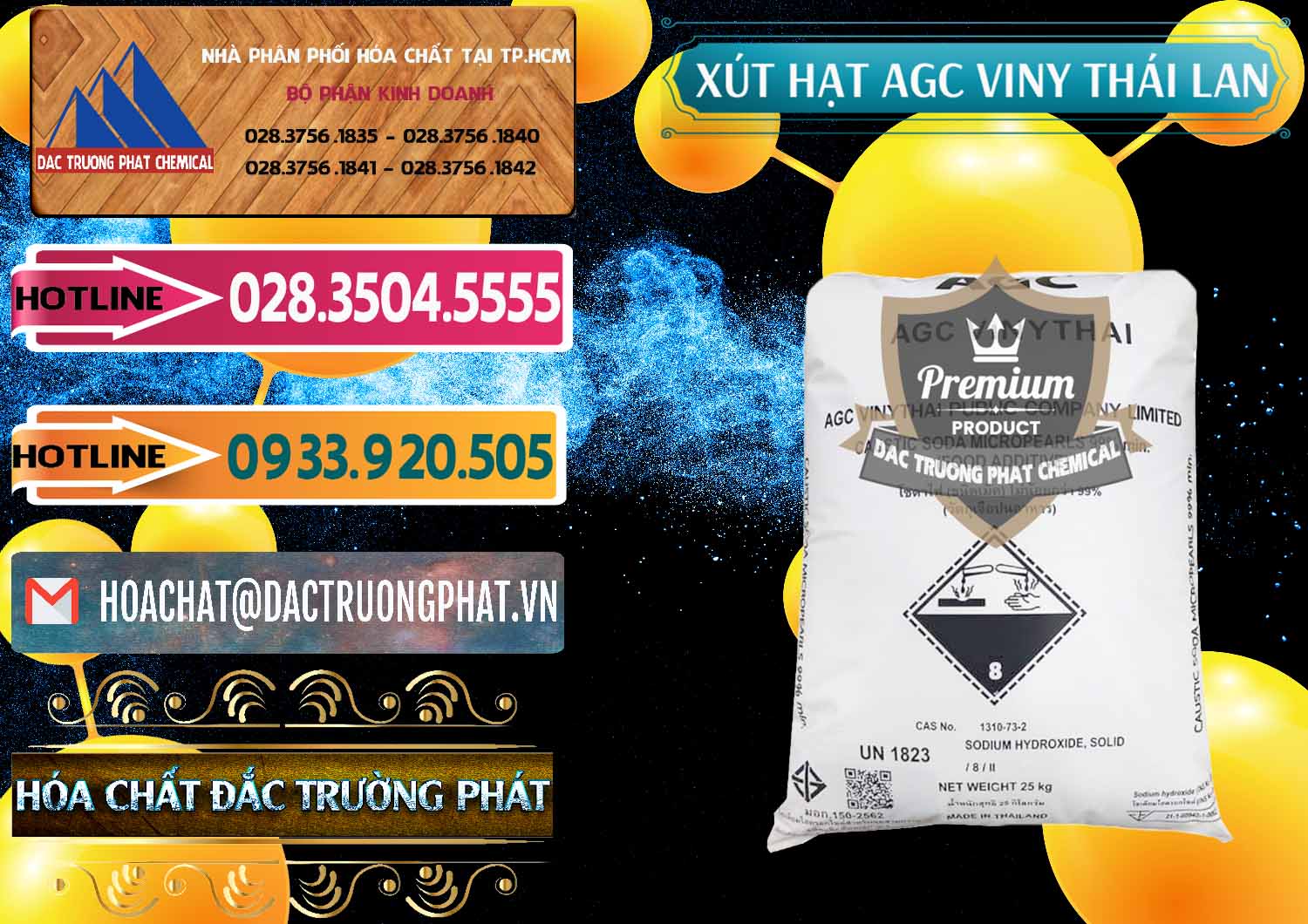Chuyên bán & phân phối Xút Hạt - NaOH Bột 99% AGC Viny Thái Lan - 0399 - Đơn vị chuyên kinh doanh ( phân phối ) hóa chất tại TP.HCM - dactruongphat.vn