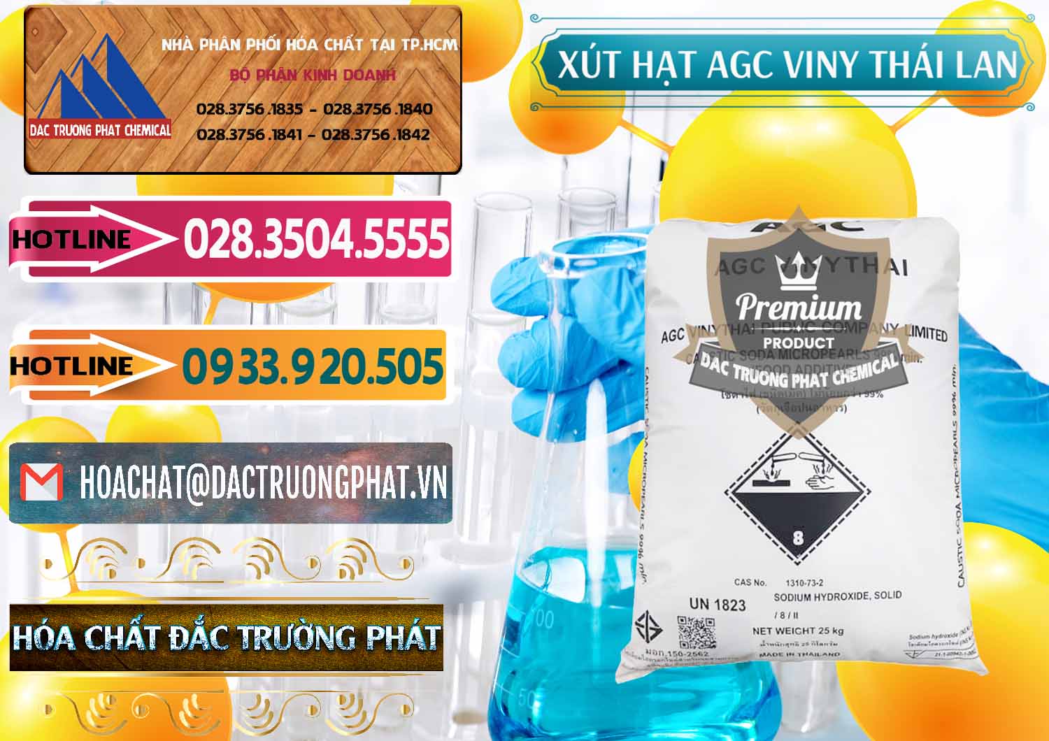 Cty kinh doanh ( bán ) Xút Hạt - NaOH Bột 99% AGC Viny Thái Lan - 0399 - Công ty kinh doanh ( phân phối ) hóa chất tại TP.HCM - dactruongphat.vn