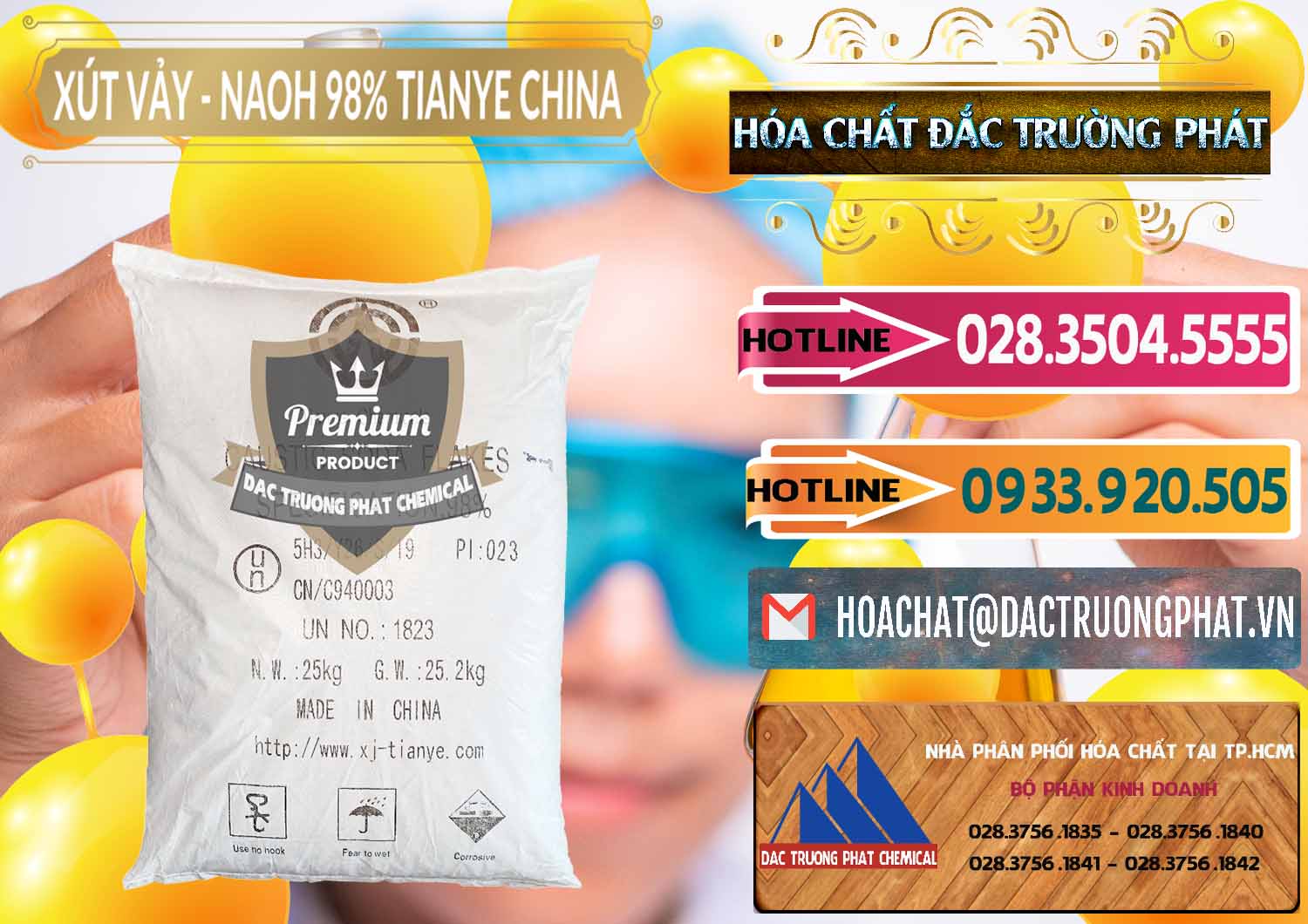 Đơn vị chuyên cung ứng và bán Xút Vảy - NaOH Vảy 98% Tianye Trung Quốc China - 0177 - Nhà cung ứng và phân phối hóa chất tại TP.HCM - dactruongphat.vn