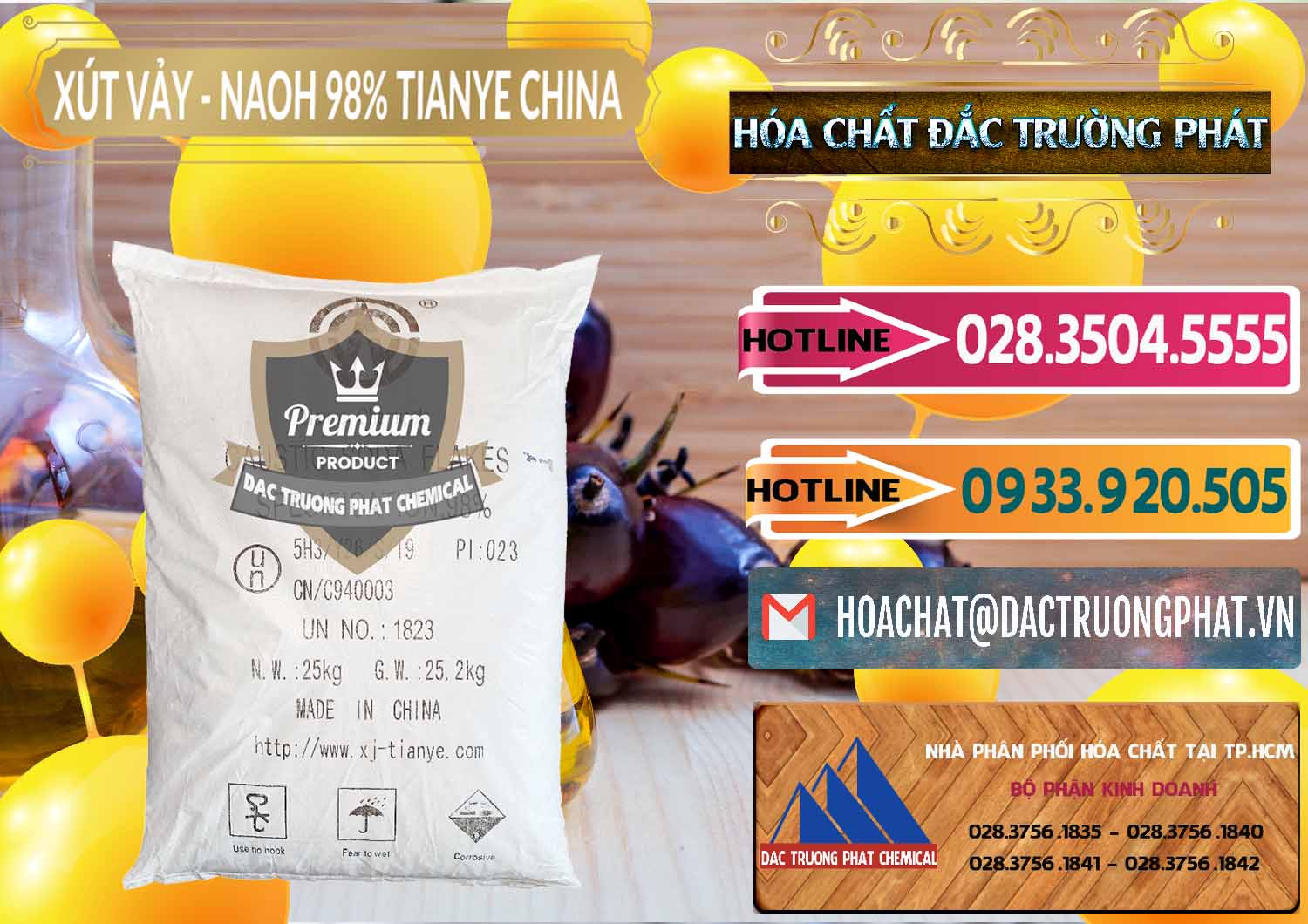 Cung ứng - bán Xút Vảy - NaOH Vảy 98% Tianye Trung Quốc China - 0177 - Công ty phân phối _ cung cấp hóa chất tại TP.HCM - dactruongphat.vn