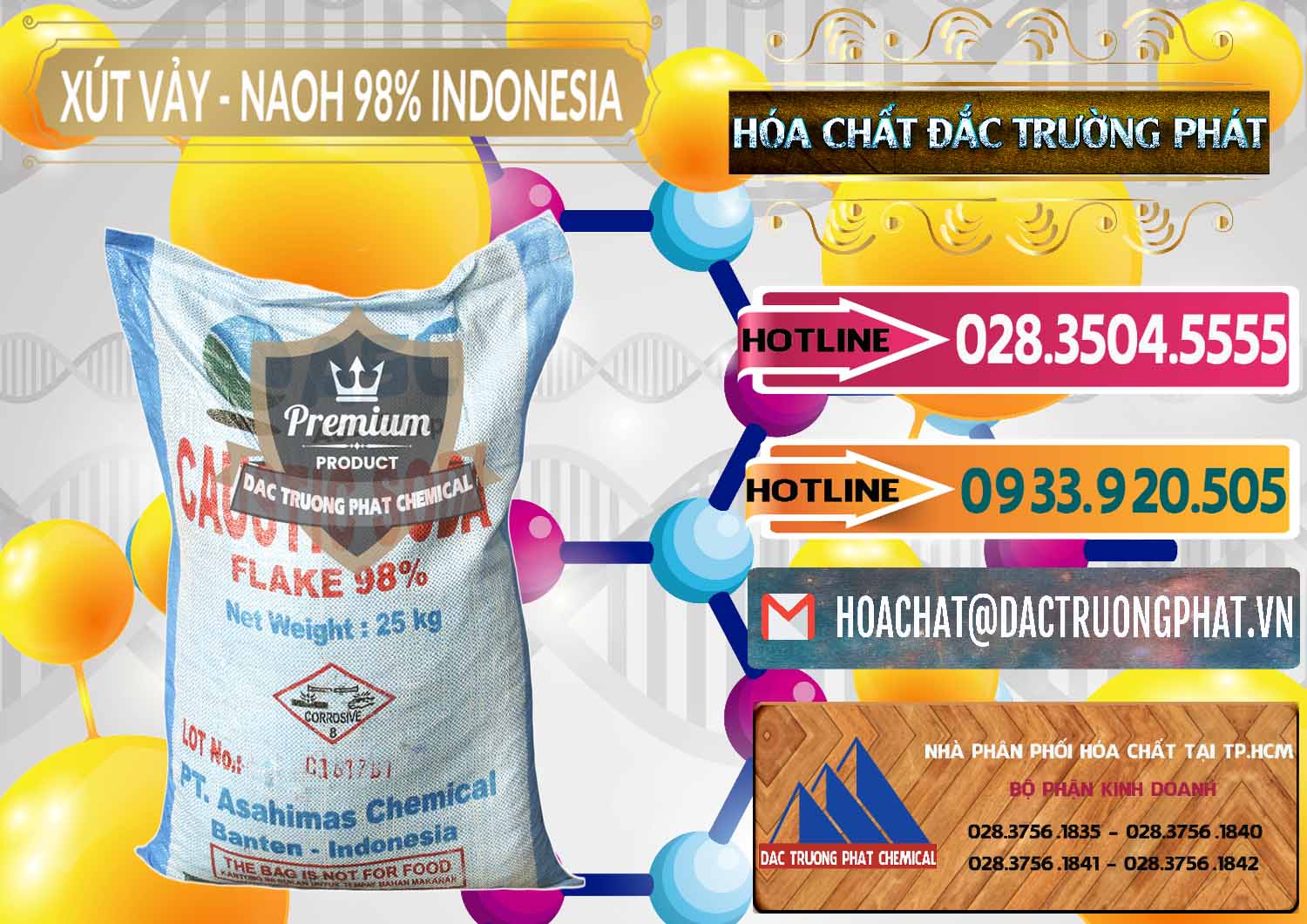 Công ty chuyên cung ứng ( bán ) Xút Vảy - NaOH Vảy 98% ASC Indonesia - 0172 - Cty chuyên bán _ phân phối hóa chất tại TP.HCM - dactruongphat.vn