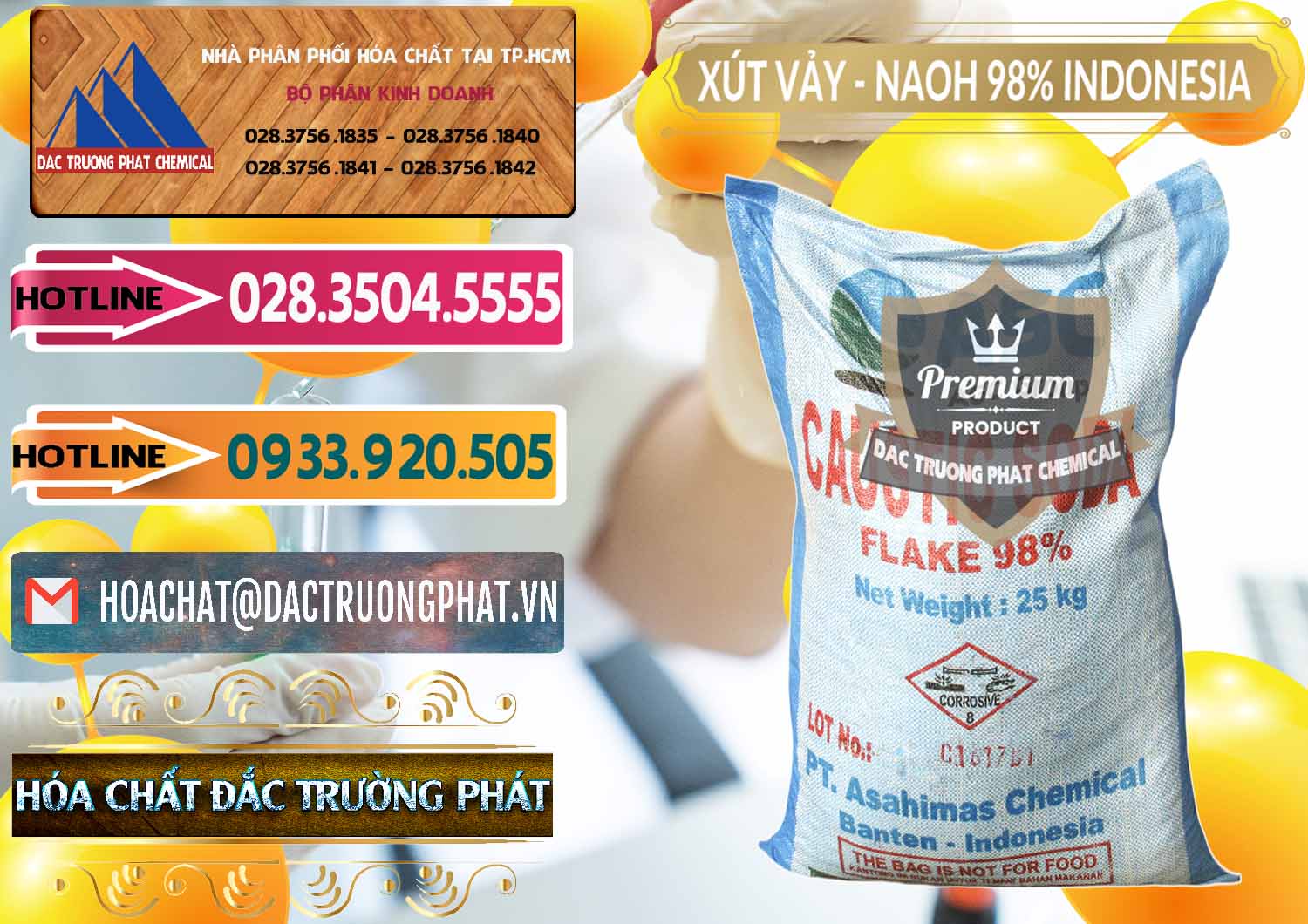 Cty bán & phân phối Xút Vảy - NaOH Vảy 98% ASC Indonesia - 0172 - Đơn vị cung cấp - kinh doanh hóa chất tại TP.HCM - dactruongphat.vn
