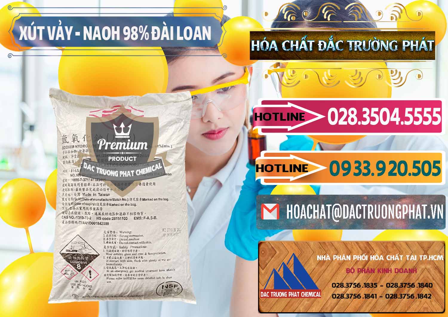 Đơn vị bán & phân phối Xút Vảy - NaOH Vảy 98% Formosa Đài Loan Taiwan - 0174 - Nơi phân phối _ bán hóa chất tại TP.HCM - dactruongphat.vn