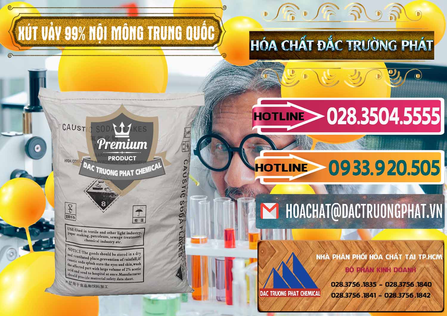 Kinh doanh ( bán ) Xút Vảy - NaOH Vảy 99% Nội Mông Trung Quốc China - 0228 - Nơi nhập khẩu ( cung cấp ) hóa chất tại TP.HCM - dactruongphat.vn