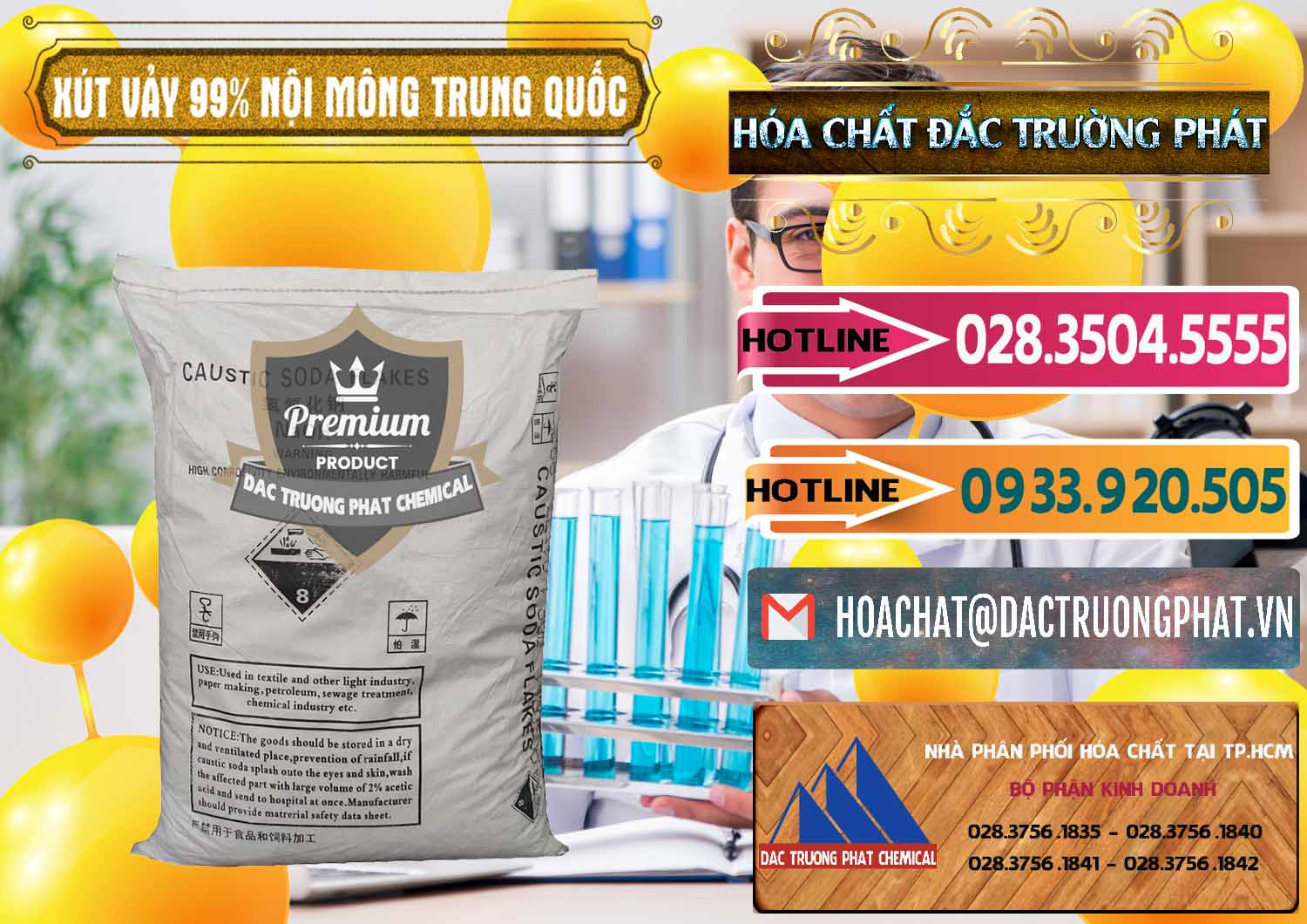Đơn vị chuyên bán ( phân phối ) Xút Vảy - NaOH Vảy 99% Nội Mông Trung Quốc China - 0228 - Cty chuyên bán & cung cấp hóa chất tại TP.HCM - dactruongphat.vn