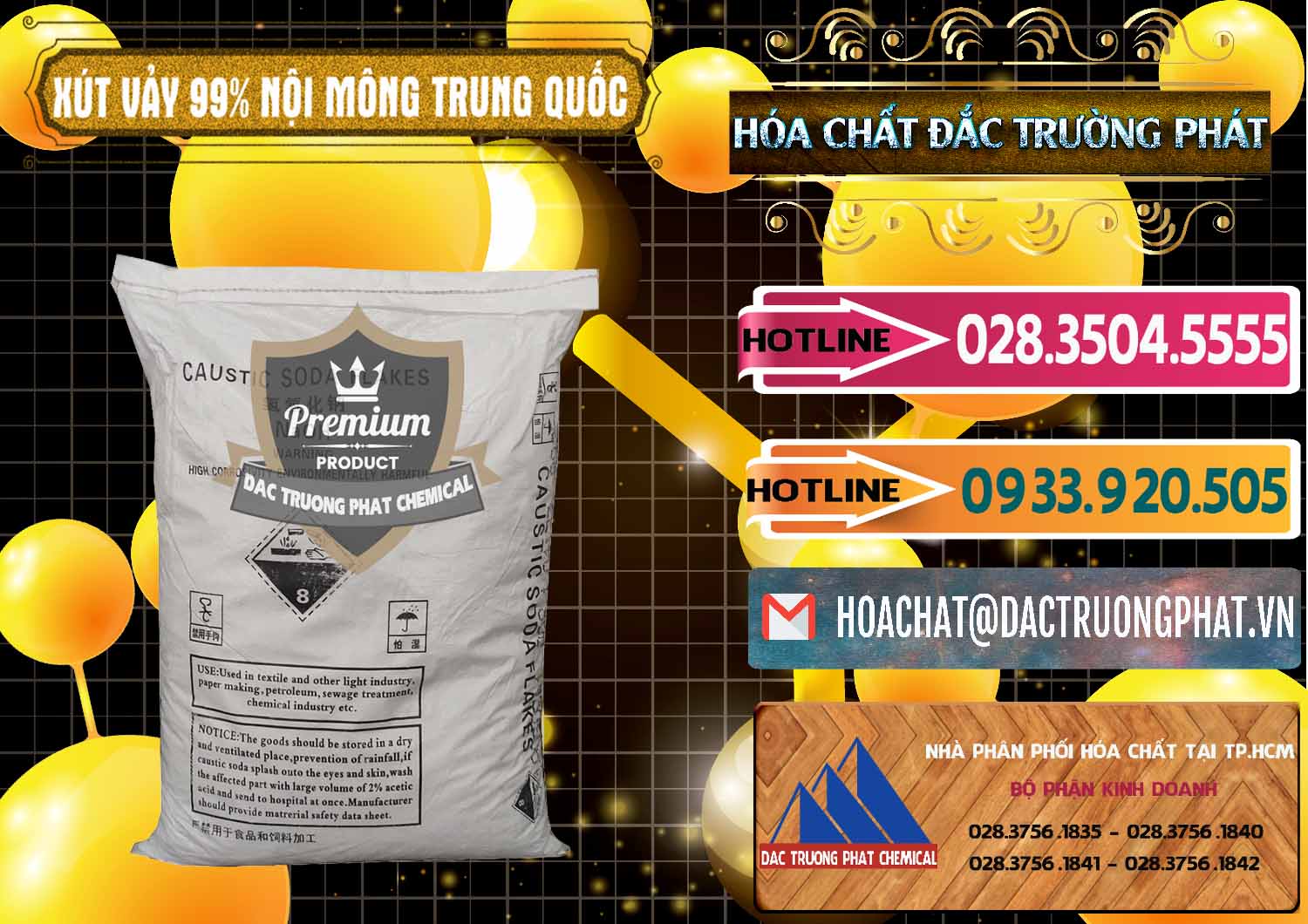 Công ty chuyên nhập khẩu ( bán ) Xút Vảy - NaOH Vảy 99% Nội Mông Trung Quốc China - 0228 - Bán và cung cấp hóa chất tại TP.HCM - dactruongphat.vn