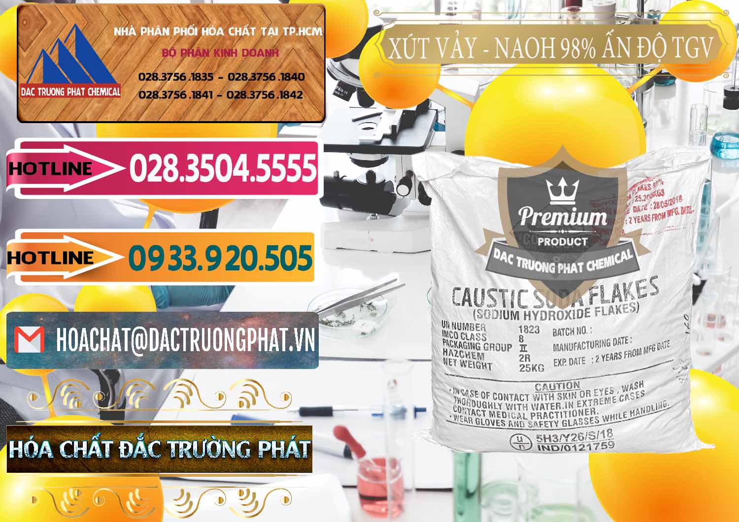 Nhà thương mại > bán Hidroxit Natri Flakes * NaOH Vảy 98% TGV Ấn Độ India Công ty chuyên kinh doanh _ bán Xút Vảy - NaOH Vảy 98% TGV Ấn Độ India - 0169 - Nơi chuyên phân phối & kinh doanh hóa chất tại TP.HCM - dactruongphat.vn