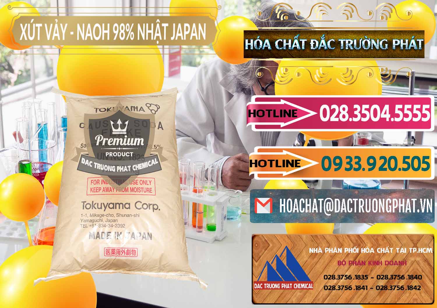 Công ty chuyên bán _ cung ứng Xút Vảy - NaOH Vảy 98% Tokuyama Nhật Bản Japan - 0173 - Đơn vị chuyên cung cấp và kinh doanh hóa chất tại TP.HCM - dactruongphat.vn