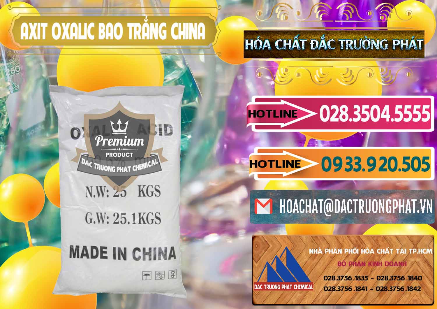 Đơn vị chuyên cung ứng & bán Acid Oxalic – Axit Oxalic 99.6% Bao Trắng Trung Quốc China - 0270 - Cty cung cấp ( bán ) hóa chất tại TP.HCM - dactruongphat.vn
