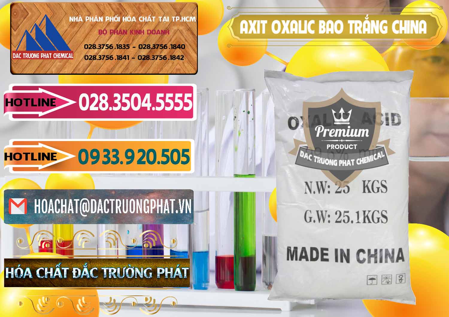 Công ty cung cấp và bán Acid Oxalic – Axit Oxalic 99.6% Bao Trắng Trung Quốc China - 0270 - Nhà cung cấp - bán hóa chất tại TP.HCM - dactruongphat.vn