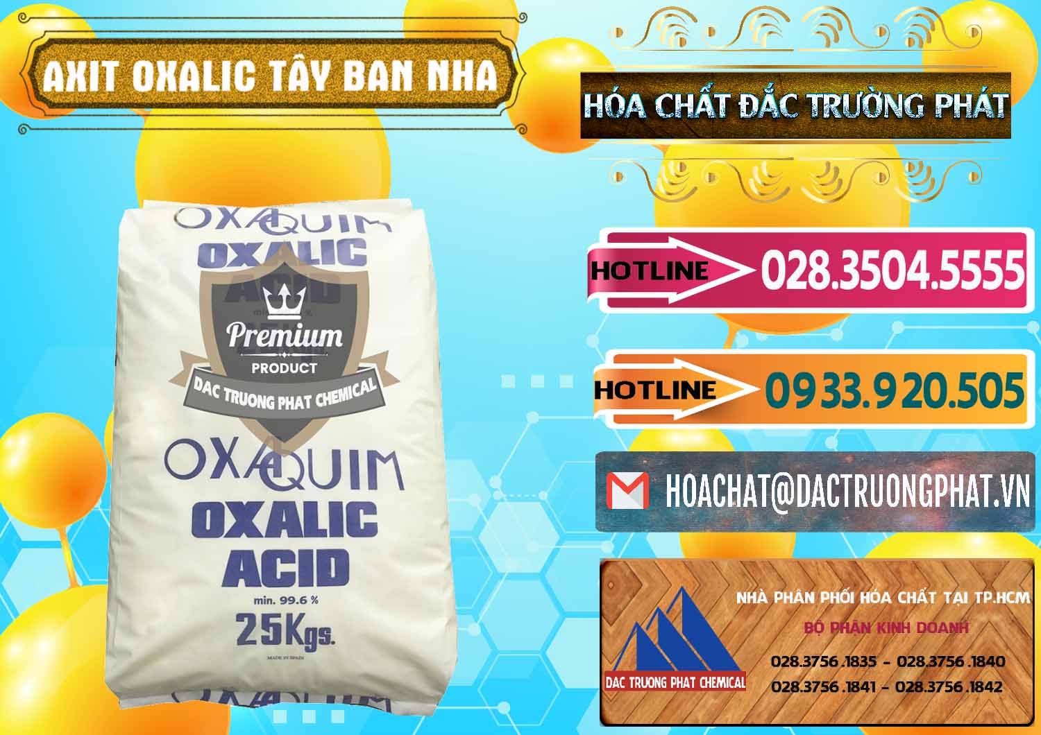Cty kinh doanh và bán Acid Oxalic – Axit Oxalic 99.6% Tây Ban Nha Spain - 0269 - Nhà cung cấp và bán hóa chất tại TP.HCM - dactruongphat.vn