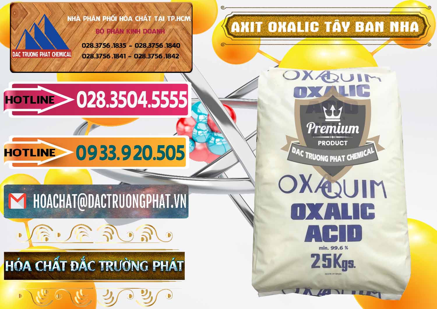 Công ty chuyên phân phối và bán Acid Oxalic – Axit Oxalic 99.6% Tây Ban Nha Spain - 0269 - Đơn vị phân phối ( cung cấp ) hóa chất tại TP.HCM - dactruongphat.vn