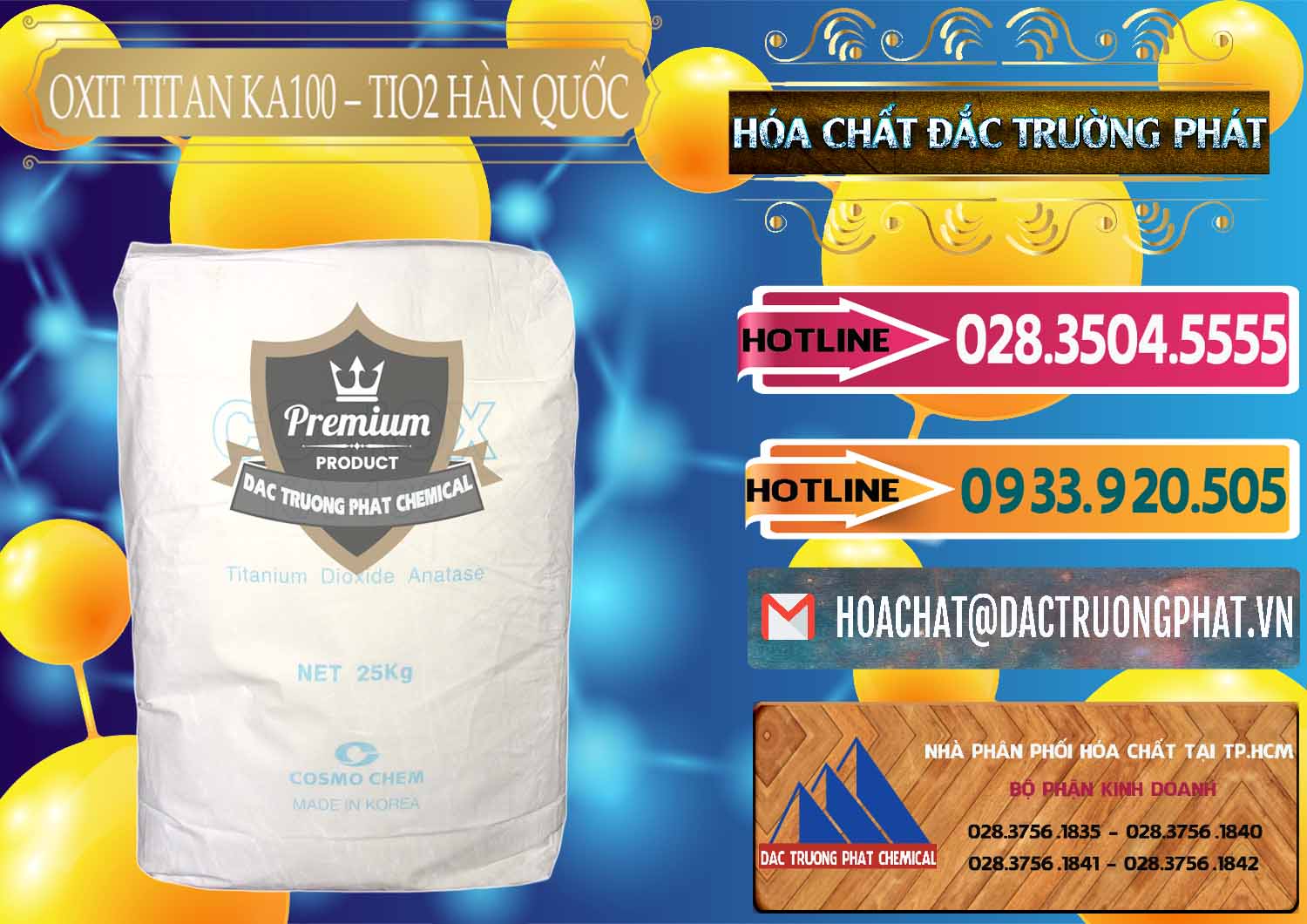 Đơn vị chuyên kinh doanh & bán Oxit Titan KA100 – Tio2 Hàn Quốc Korea - 0107 - Nhà cung cấp và nhập khẩu hóa chất tại TP.HCM - dactruongphat.vn