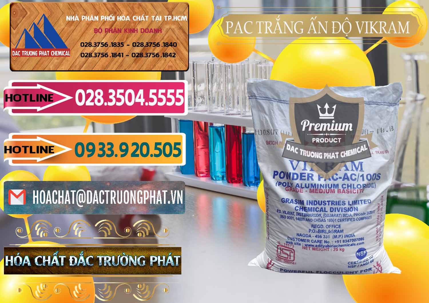 PAC - Polyaluminium Chloride Ấn Độ India Vikram Cty chuyên cung cấp _ bán PAC - Polyaluminium Chloride Ấn Độ India Vikram - 0120 - Nơi cung cấp _ kinh doanh hóa chất tại TP.HCM - dactruongphat.vn