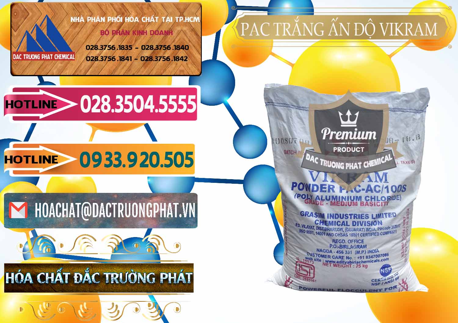 PAC - Polyaluminium Chloride Ấn Độ India Vikram Nơi chuyên phân phối _ bán PAC - Polyaluminium Chloride Ấn Độ India Vikram - 0120 - Nơi phân phối và cung cấp hóa chất tại TP.HCM - dactruongphat.vn