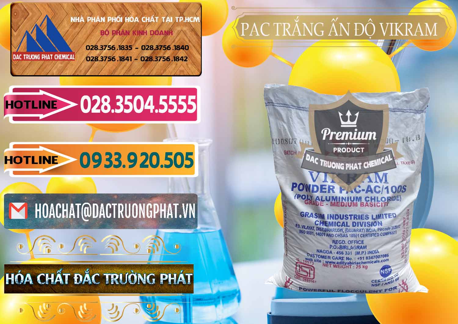 PAC - Polyaluminium Chloride Ấn Độ India Vikram Công ty chuyên bán _ cung ứng PAC - Polyaluminium Chloride Ấn Độ India Vikram - 0120 - Đơn vị chuyên nhập khẩu - cung cấp hóa chất tại TP.HCM - dactruongphat.vn