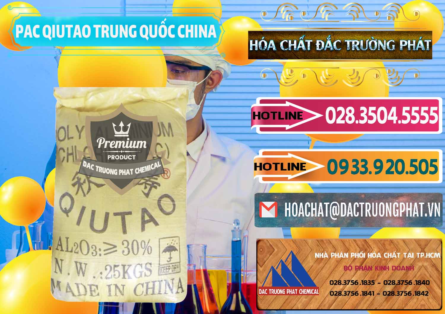 Chuyên nhập khẩu ( bán ) PAC - Polyaluminium Chloride Qiutao Trung Quốc China - 0267 - Cty cung cấp _ phân phối hóa chất tại TP.HCM - dactruongphat.vn