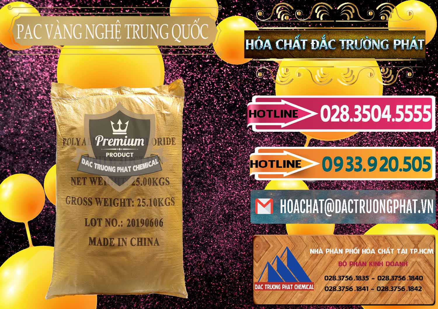 Nơi chuyên cung ứng _ bán PAC - Polyaluminium Chloride Vàng Nghệ Trung Quốc China - 0110 - Nhà nhập khẩu ( cung cấp ) hóa chất tại TP.HCM - dactruongphat.vn