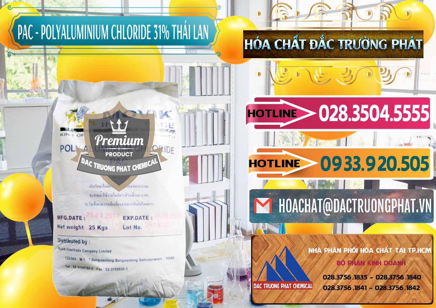 Cty cung ứng và bán PAC - Polyaluminium Chloride 31% Thái Lan Thailand - 0469 - Nhà phân phối _ nhập khẩu hóa chất tại TP.HCM - dactruongphat.vn