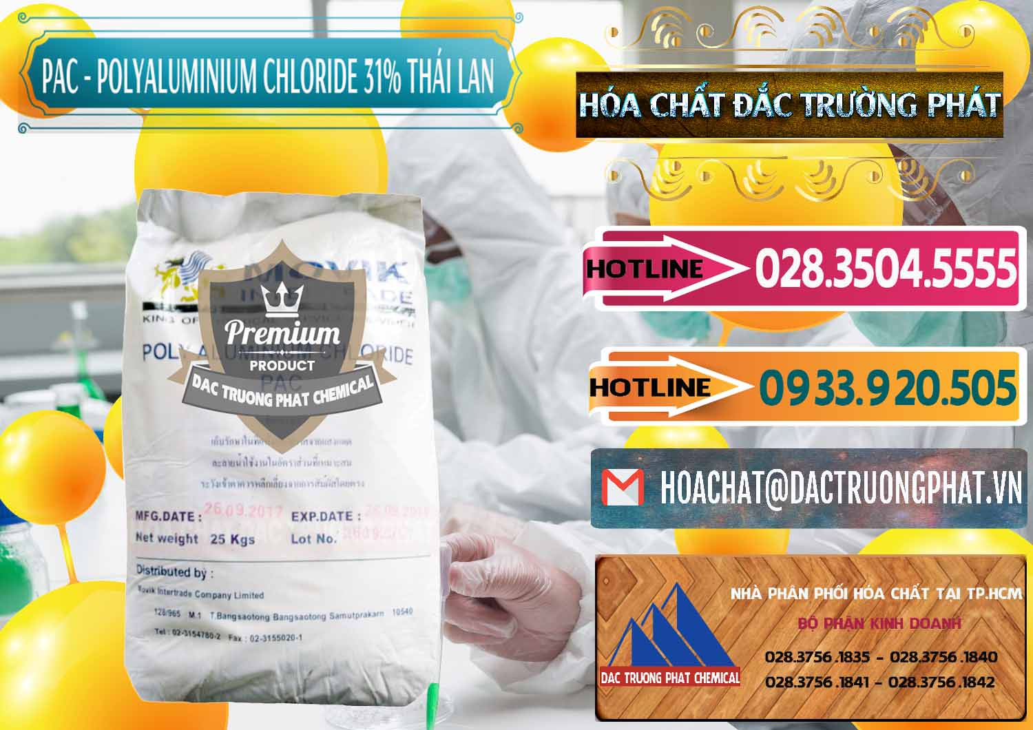 Bán & cung ứng PAC - Polyaluminium Chloride 31% Thái Lan Thailand - 0469 - Đơn vị cung cấp & nhập khẩu hóa chất tại TP.HCM - dactruongphat.vn