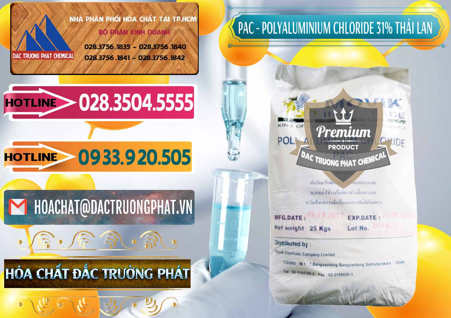 Cty kinh doanh _ bán PAC - Polyaluminium Chloride 31% Thái Lan Thailand - 0469 - Cty phân phối & cung cấp hóa chất tại TP.HCM - dactruongphat.vn