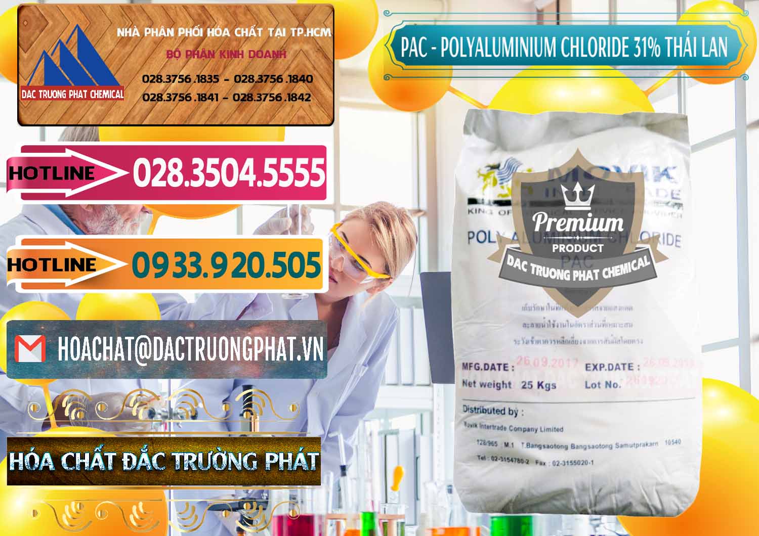 Đơn vị cung ứng - bán PAC - Polyaluminium Chloride 31% Thái Lan Thailand - 0469 - Nhà phân phối ( cung cấp ) hóa chất tại TP.HCM - dactruongphat.vn