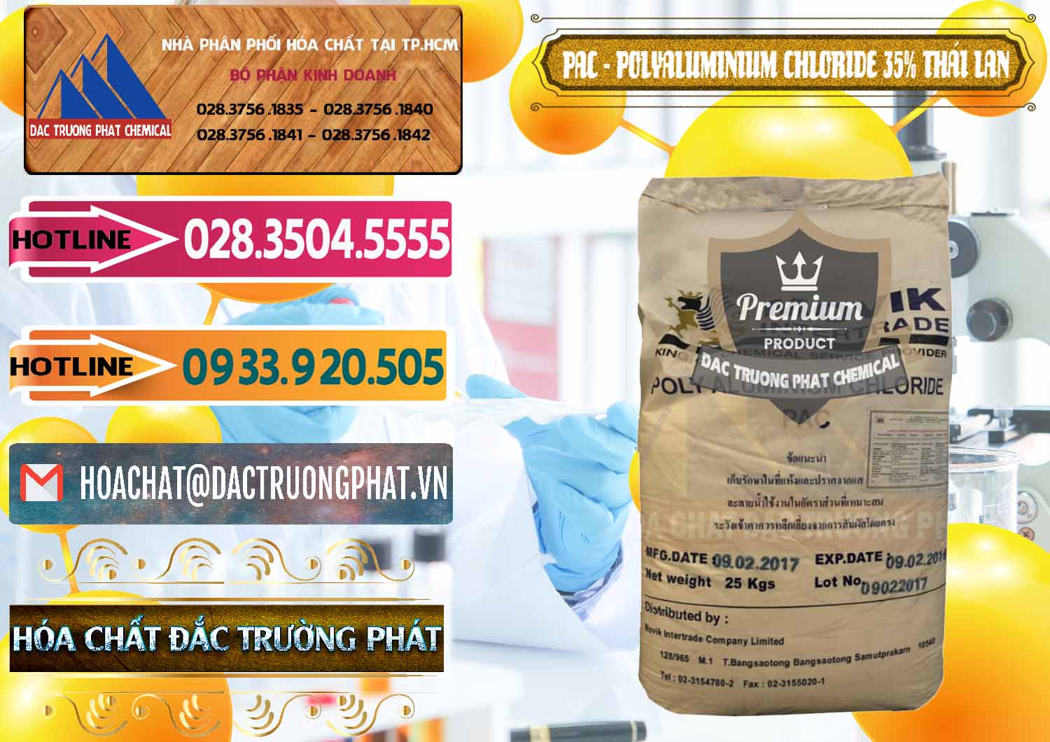 Công ty nhập khẩu ( bán ) PAC - Polyaluminium Chloride 35% Thái Lan Thailand - 0470 - Cty chuyên kinh doanh & cung cấp hóa chất tại TP.HCM - dactruongphat.vn