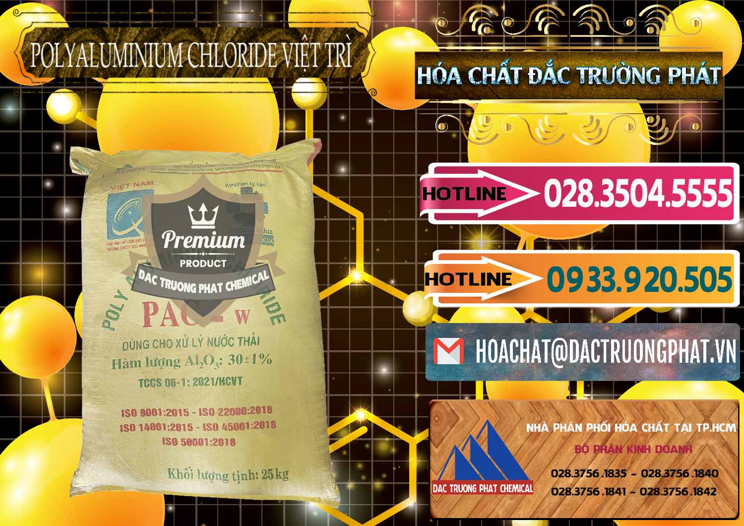 Cty phân phối & bán PAC - Polyaluminium Chloride Việt Trì Việt Nam - 0487 - Phân phối và kinh doanh hóa chất tại TP.HCM - dactruongphat.vn