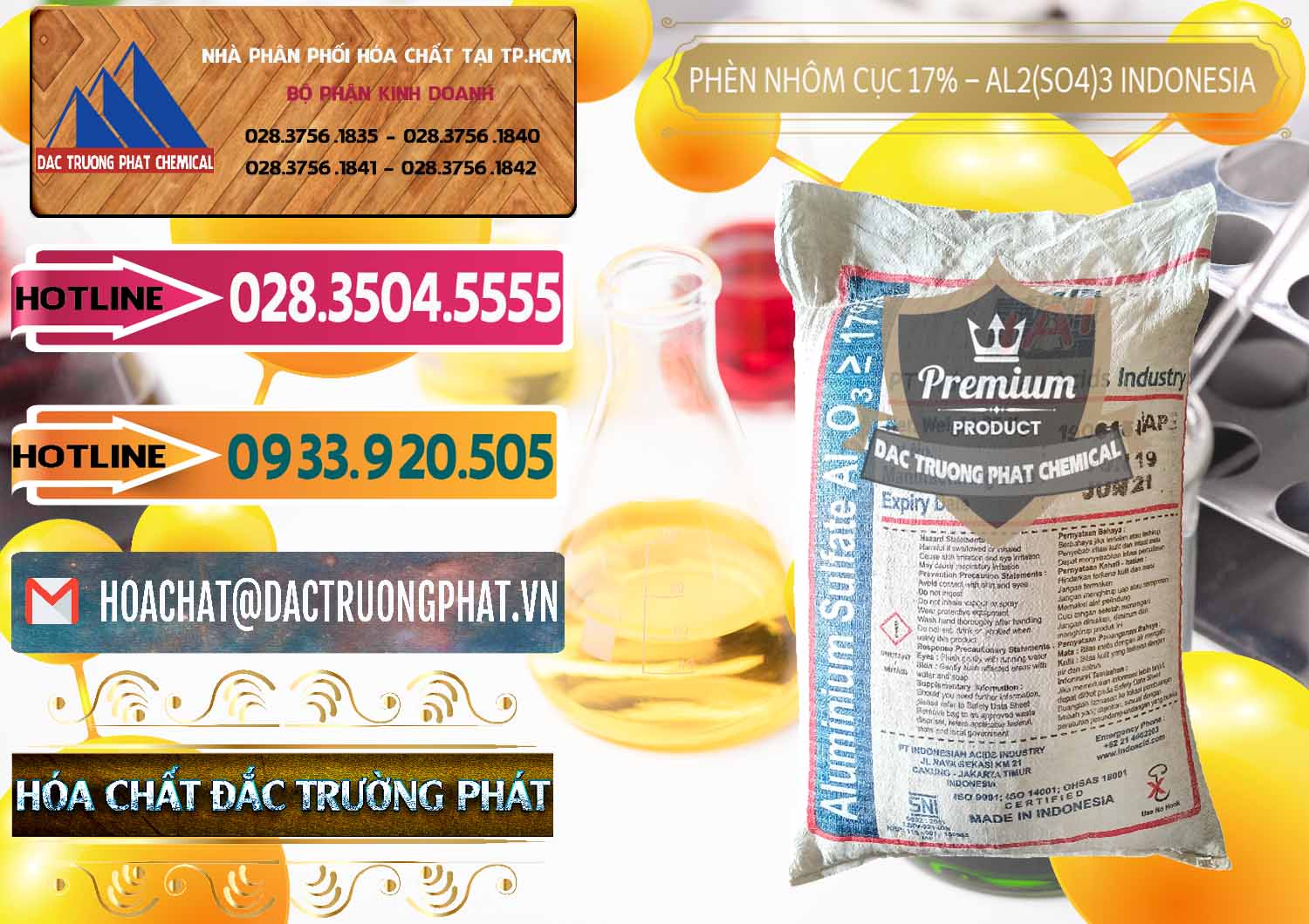 Cty bán - phân phối Phèn Nhôm Cục - Al2(SO4)3 17% bao 25kg Indonesia - 0115 - Chuyên nhập khẩu & phân phối hóa chất tại TP.HCM - dactruongphat.vn