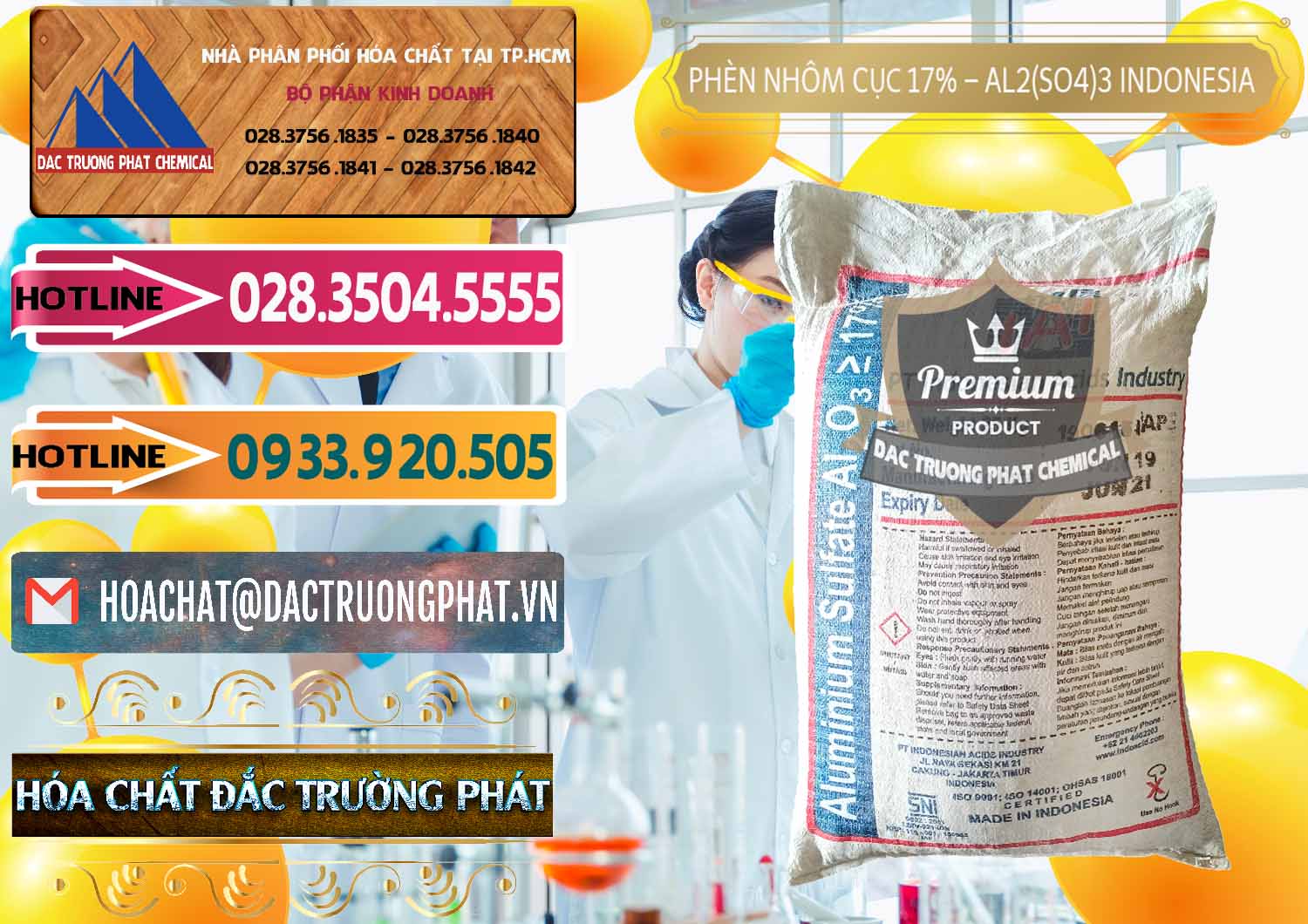 Nơi bán ( phân phối ) Phèn Nhôm Cục - Al2(SO4)3 17% bao 25kg Indonesia - 0115 - Chuyên phân phối _ cung cấp hóa chất tại TP.HCM - dactruongphat.vn