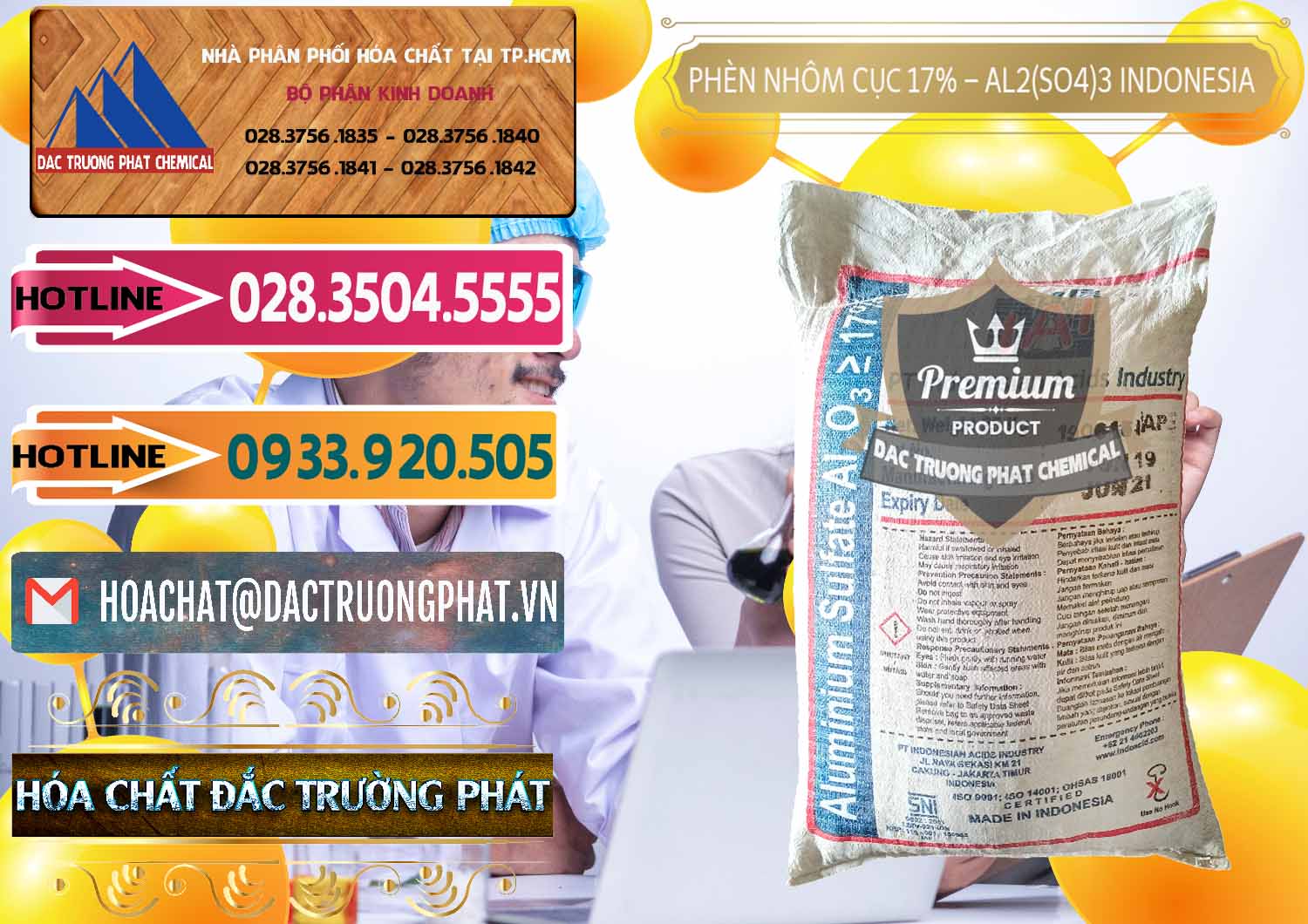 Công ty chuyên bán ( cung cấp ) Phèn Nhôm Cục - Al2(SO4)3 17% bao 25kg Indonesia - 0115 - Nơi chuyên phân phối và kinh doanh hóa chất tại TP.HCM - dactruongphat.vn