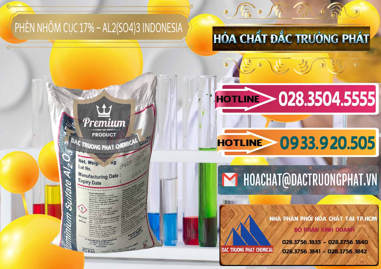Bán & phân phối Phèn Nhôm Cục - Al2(SO4)3 17% bao 50kg Indonesia - 0113 - Nhà cung cấp và bán hóa chất tại TP.HCM - dactruongphat.vn