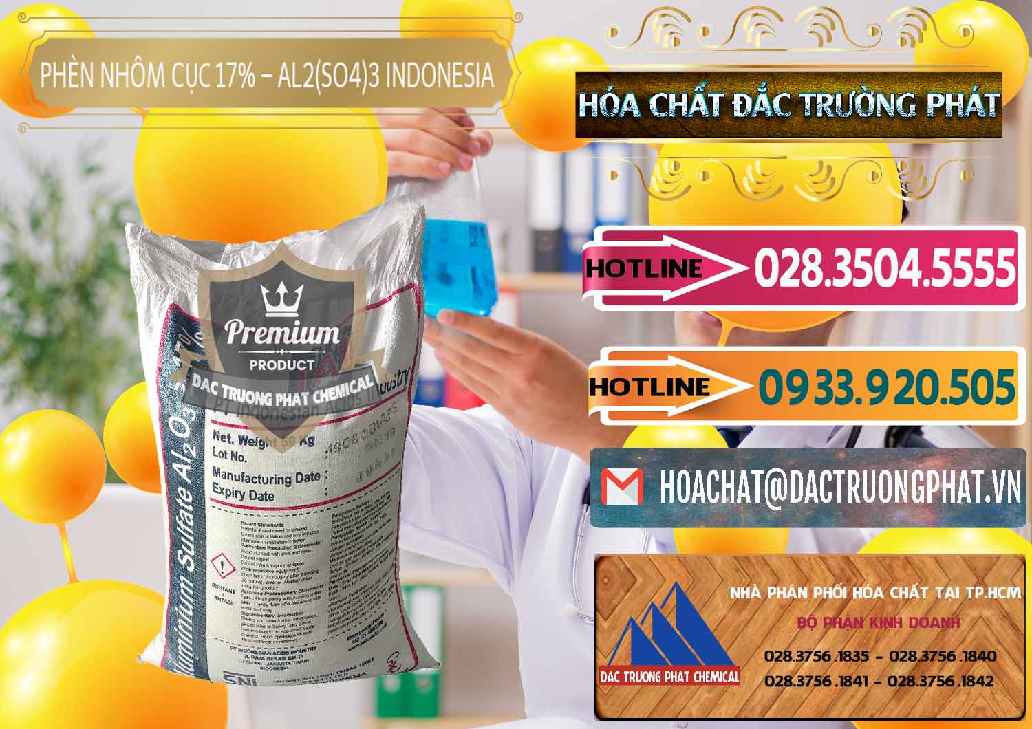 Đơn vị cung ứng _ bán Phèn Nhôm Cục - Al2(SO4)3 17% bao 50kg Indonesia - 0113 - Cty nhập khẩu _ phân phối hóa chất tại TP.HCM - dactruongphat.vn