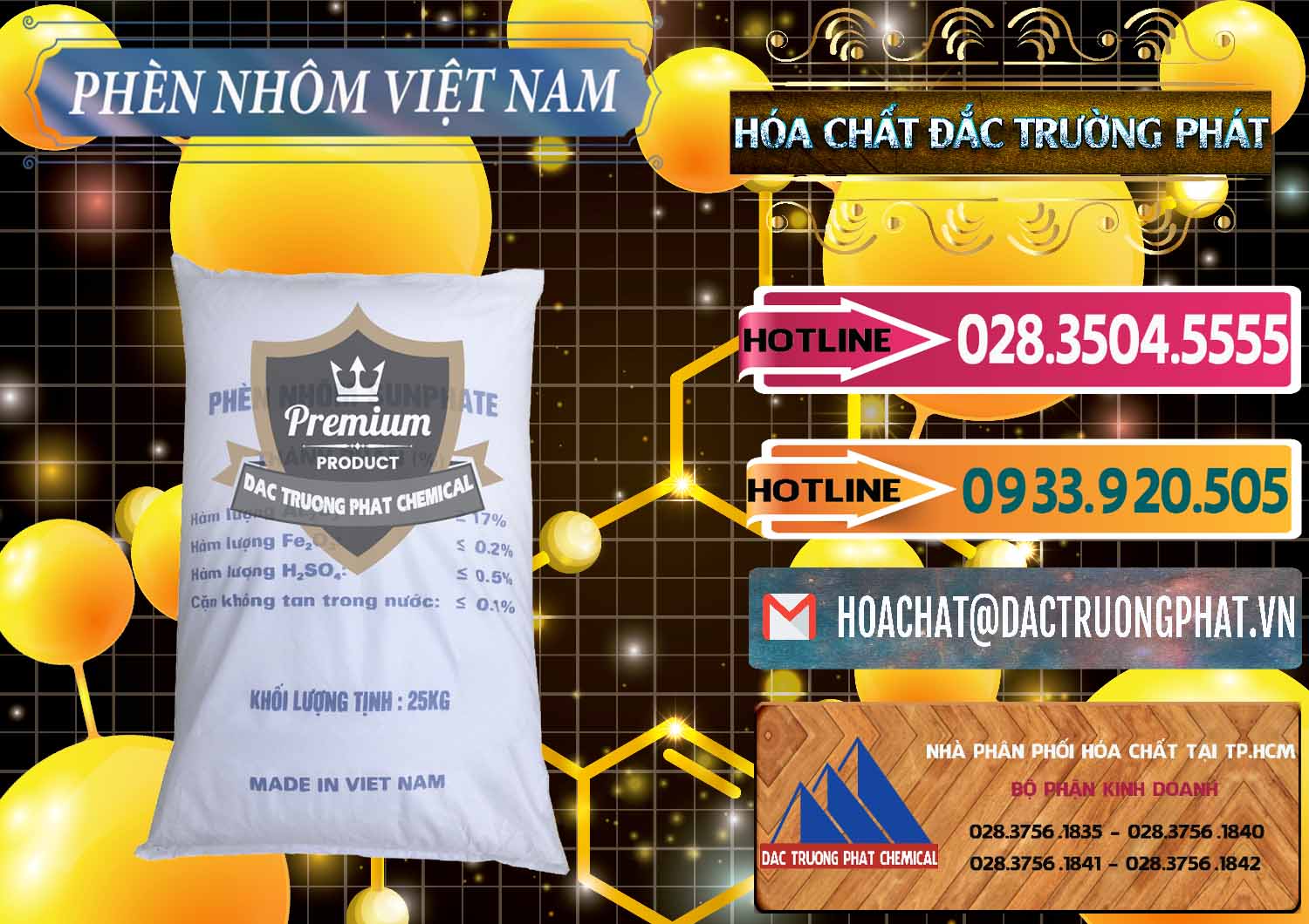 Cty chuyên phân phối _ bán Phèn Nhôm - Al2(SO4)3 17% Việt Nam - 0465 - Cty kinh doanh _ phân phối hóa chất tại TP.HCM - dactruongphat.vn