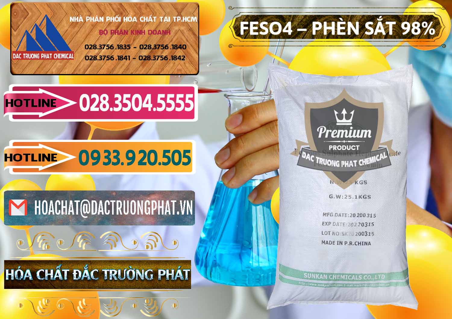 Đơn vị chuyên phân phối & bán Phèn Sắt - FeSO4.7H2O 98% Sunkan Trung Quốc China - 0116 - Đơn vị kinh doanh _ cung cấp hóa chất tại TP.HCM - dactruongphat.vn