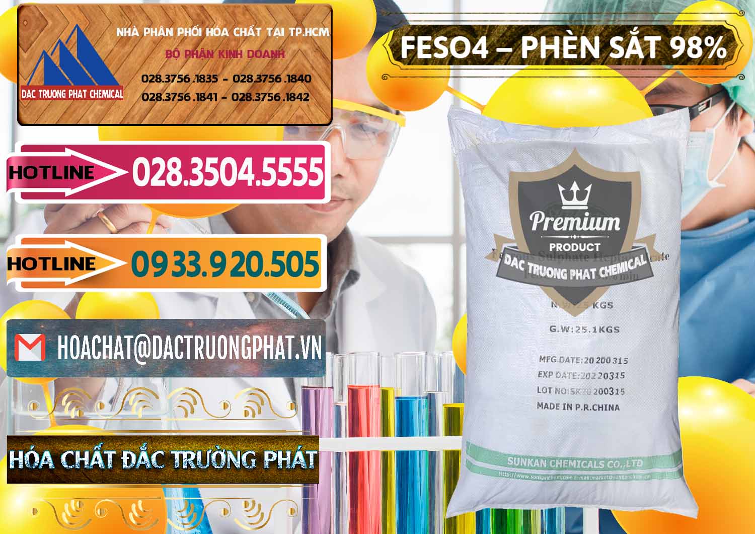 Công ty chuyên bán & cung ứng Phèn Sắt - FeSO4.7H2O 98% Sunkan Trung Quốc China - 0116 - Nơi chuyên bán & cung cấp hóa chất tại TP.HCM - dactruongphat.vn