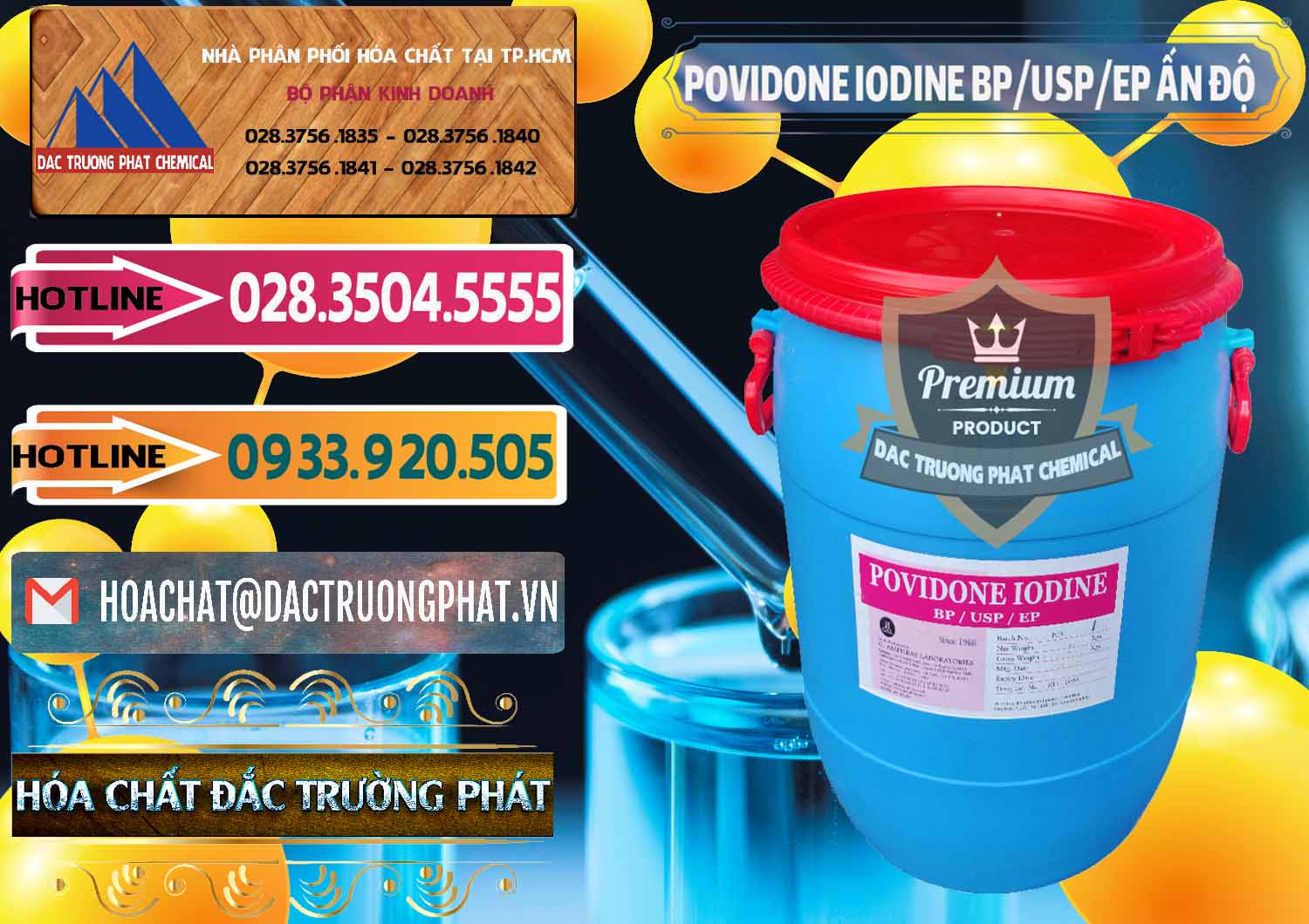 Chuyên cung ứng và bán Povidone Iodine BP USP EP Ấn Độ India - 0318 - Đơn vị chuyên phân phối và bán hóa chất tại TP.HCM - dactruongphat.vn