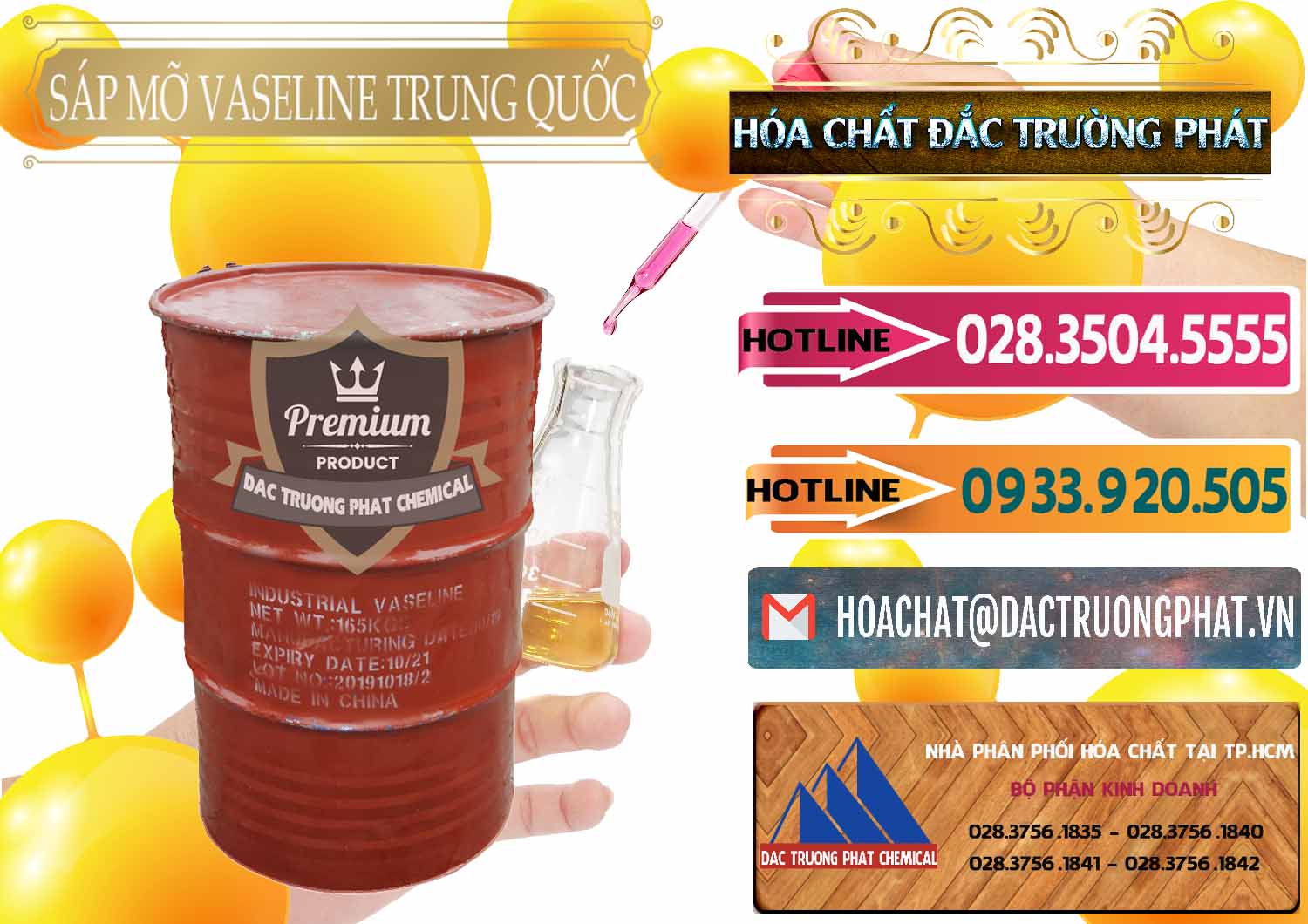 Đơn vị chuyên cung cấp - bán Sáp Mỡ Vaseline Trung Quốc China - 0122 - Công ty kinh doanh & cung cấp hóa chất tại TP.HCM - dactruongphat.vn