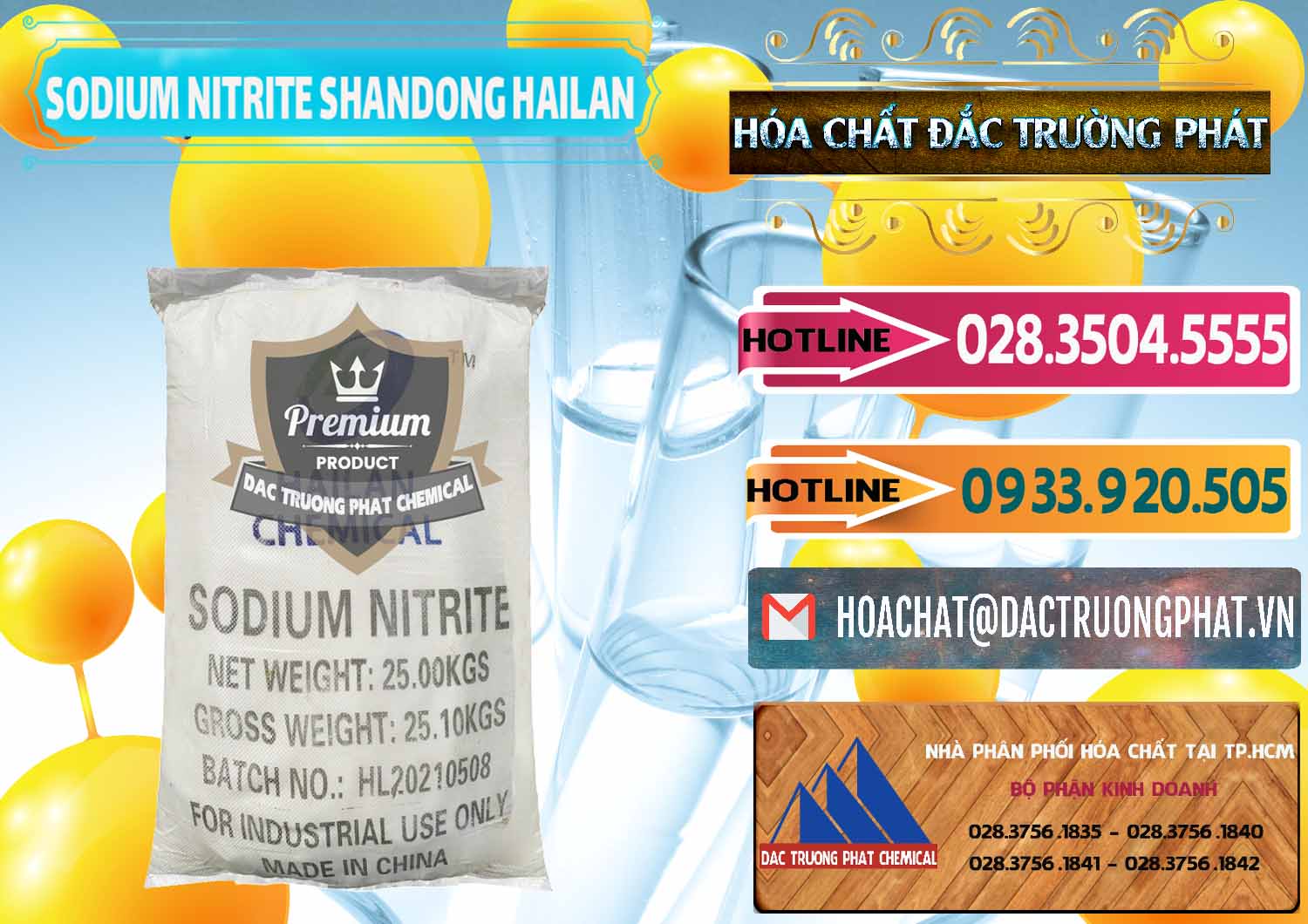 Nơi chuyên bán - cung cấp Sodium Nitrite - NANO2 99.3% Shandong Hailan Trung Quốc China - 0284 - Nhà phân phối và cung cấp hóa chất tại TP.HCM - dactruongphat.vn