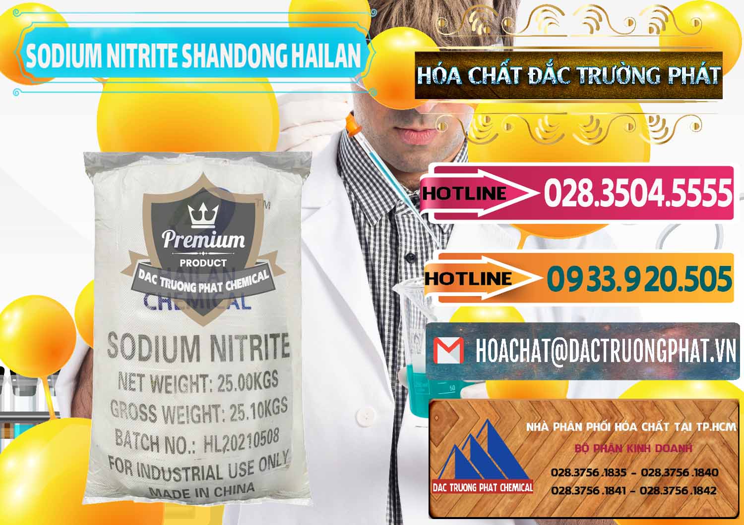 Nơi chuyên bán _ phân phối Sodium Nitrite - NANO2 99.3% Shandong Hailan Trung Quốc China - 0284 - Đơn vị nhập khẩu ( cung cấp ) hóa chất tại TP.HCM - dactruongphat.vn