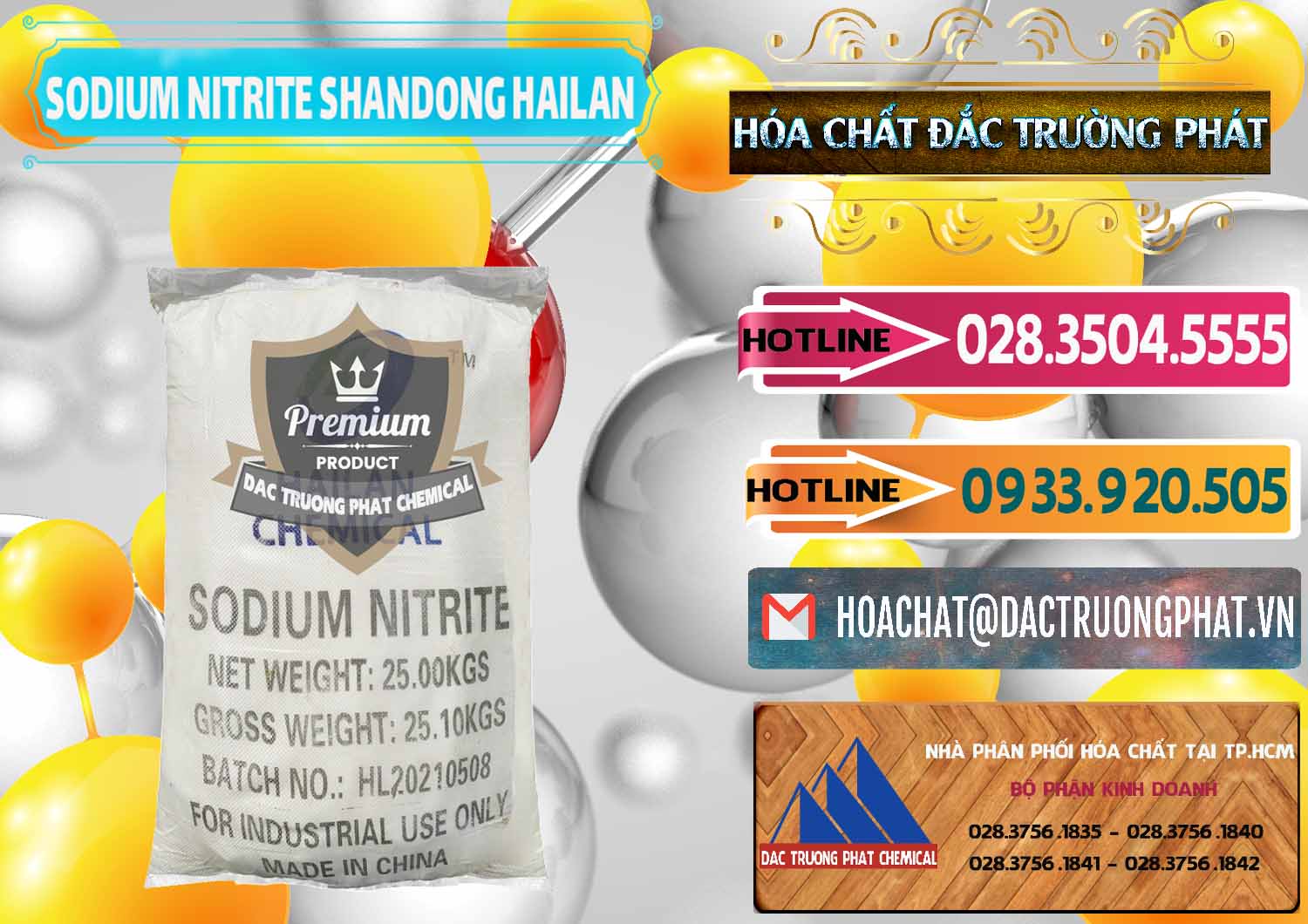 Nơi nhập khẩu và bán Sodium Nitrite - NANO2 99.3% Shandong Hailan Trung Quốc China - 0284 - Cty chuyên bán và phân phối hóa chất tại TP.HCM - dactruongphat.vn