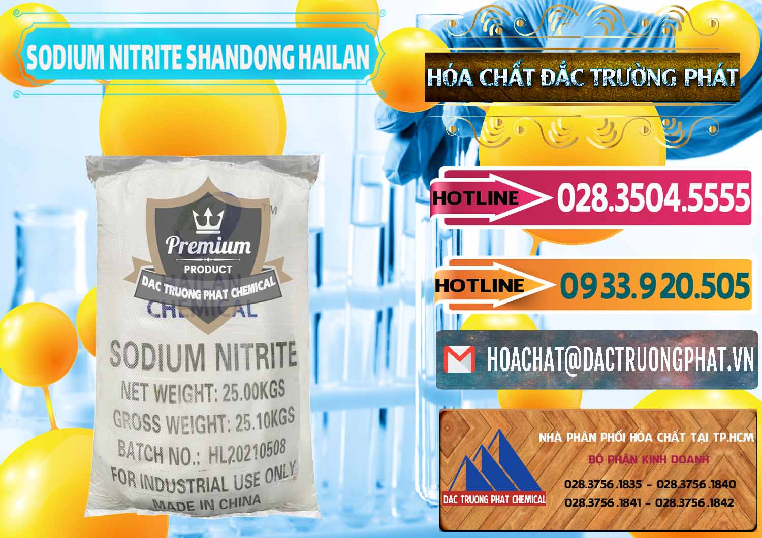 Nhập khẩu và bán Sodium Nitrite - NANO2 99.3% Shandong Hailan Trung Quốc China - 0284 - Nơi phân phối ( cung cấp ) hóa chất tại TP.HCM - dactruongphat.vn