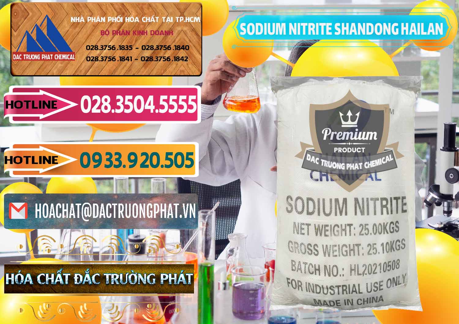 Nơi chuyên cung ứng ( bán ) Sodium Nitrite - NANO2 99.3% Shandong Hailan Trung Quốc China - 0284 - Chuyên phân phối và kinh doanh hóa chất tại TP.HCM - dactruongphat.vn