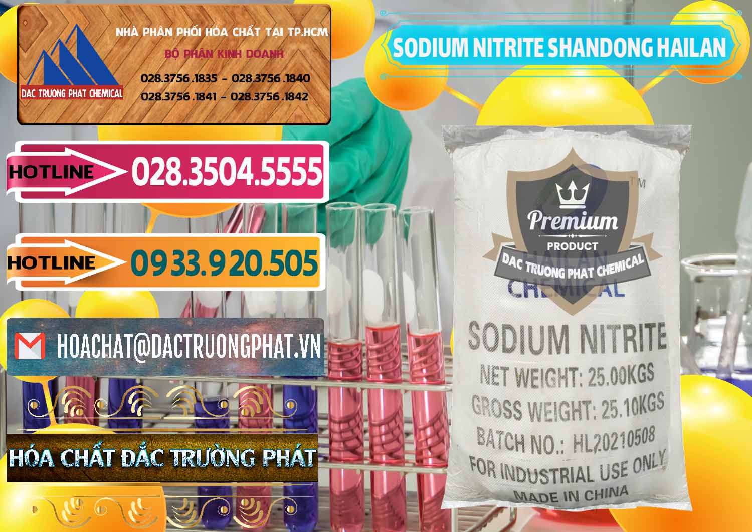 Đơn vị bán - phân phối Sodium Nitrite - NANO2 99.3% Shandong Hailan Trung Quốc China - 0284 - Chuyên kinh doanh _ cung cấp hóa chất tại TP.HCM - dactruongphat.vn