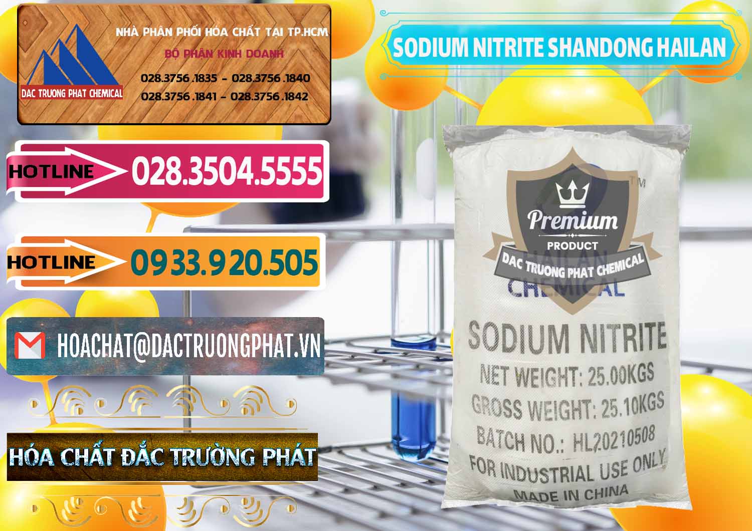 Bán & phân phối Sodium Nitrite - NANO2 99.3% Shandong Hailan Trung Quốc China - 0284 - Nơi chuyên bán _ phân phối hóa chất tại TP.HCM - dactruongphat.vn