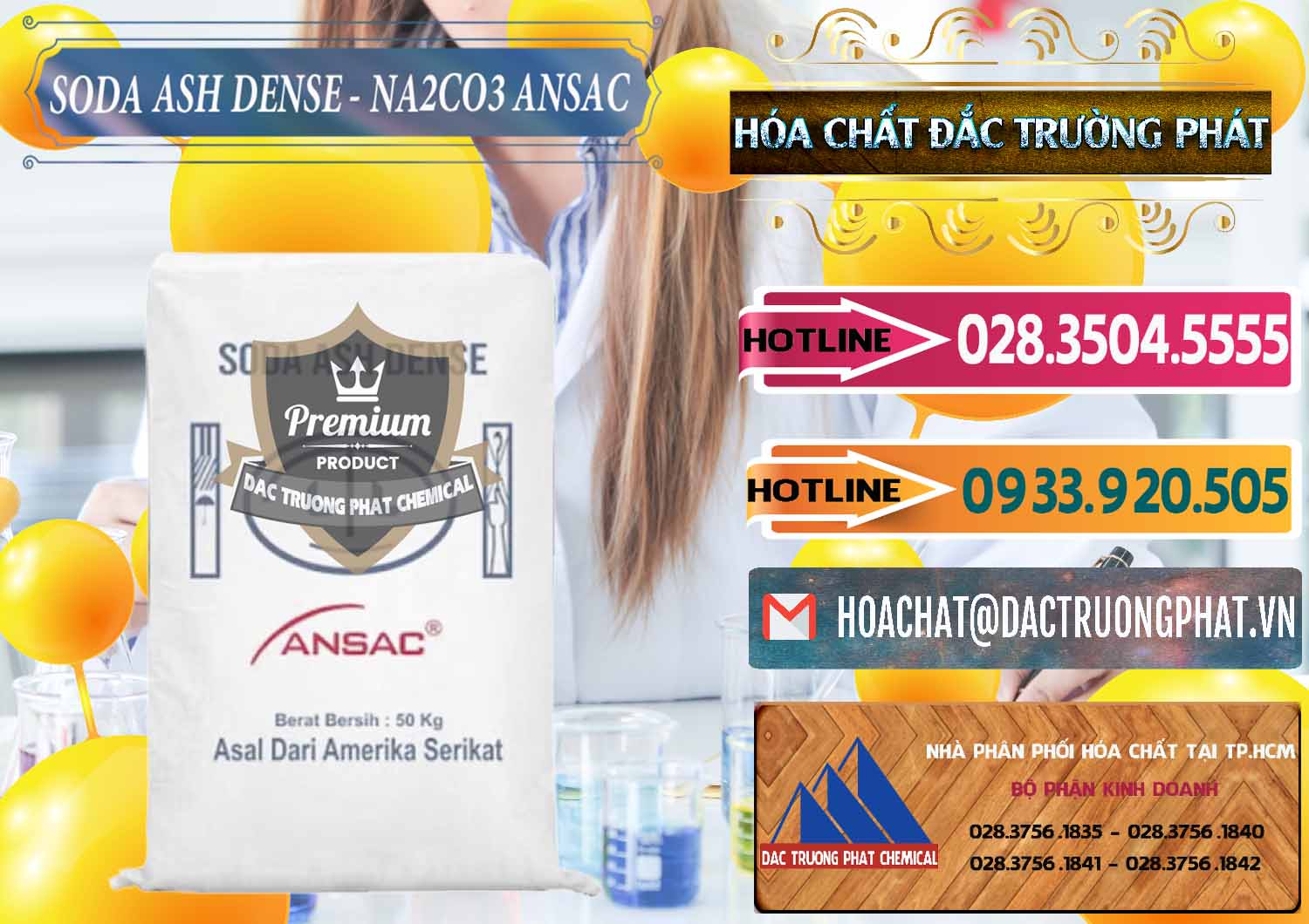 Cty chuyên phân phối - bán Soda Ash Dense - NA2CO3 Ansac Mỹ USA - 0412 - Cty chuyên kinh doanh & cung cấp hóa chất tại TP.HCM - dactruongphat.vn