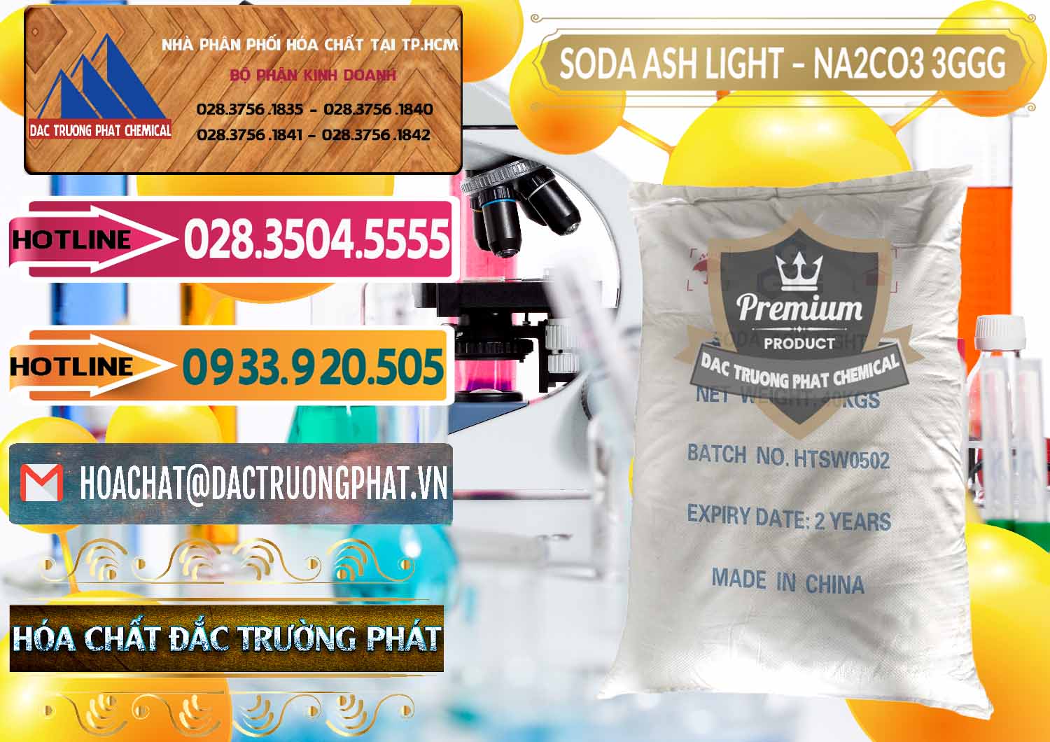 Cty nhập khẩu và bán Soda Ash Light - NA2CO3 3GGG Trung Quốc China - 0124 - Đơn vị chuyên phân phối & bán hóa chất tại TP.HCM - dactruongphat.vn